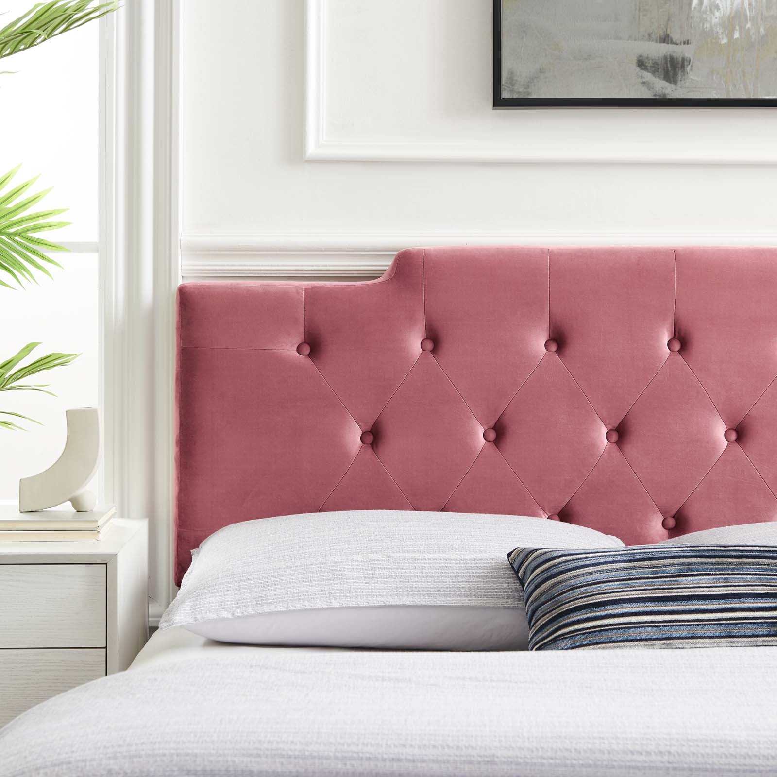 Modway Headboards - Juliet Tufted Twin Headboard Dusty Rose