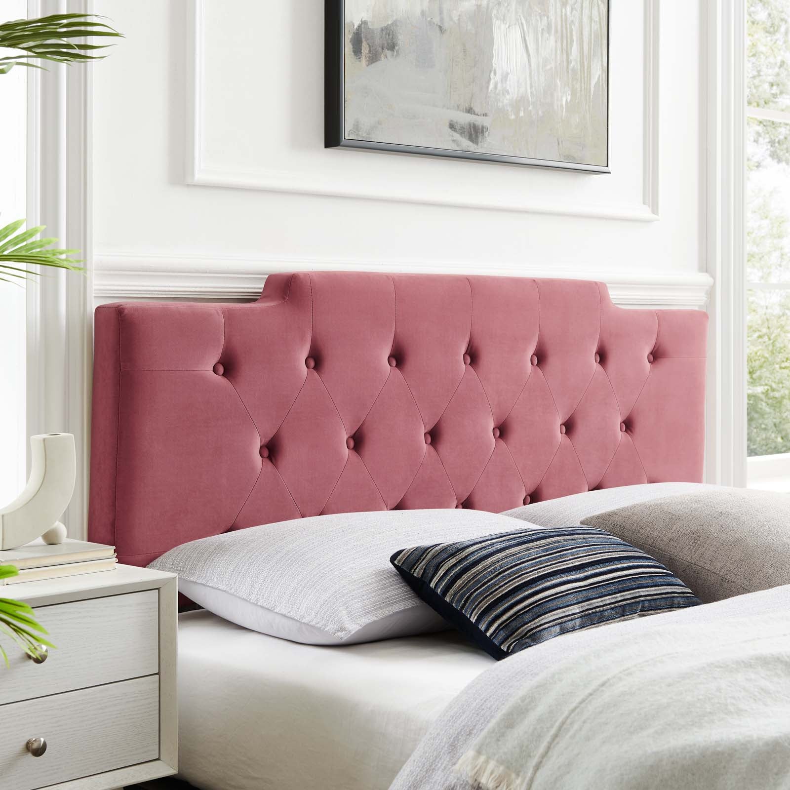 Modway Headboards - Juliet Tufted Full/Queen Headboard Dusty Rose