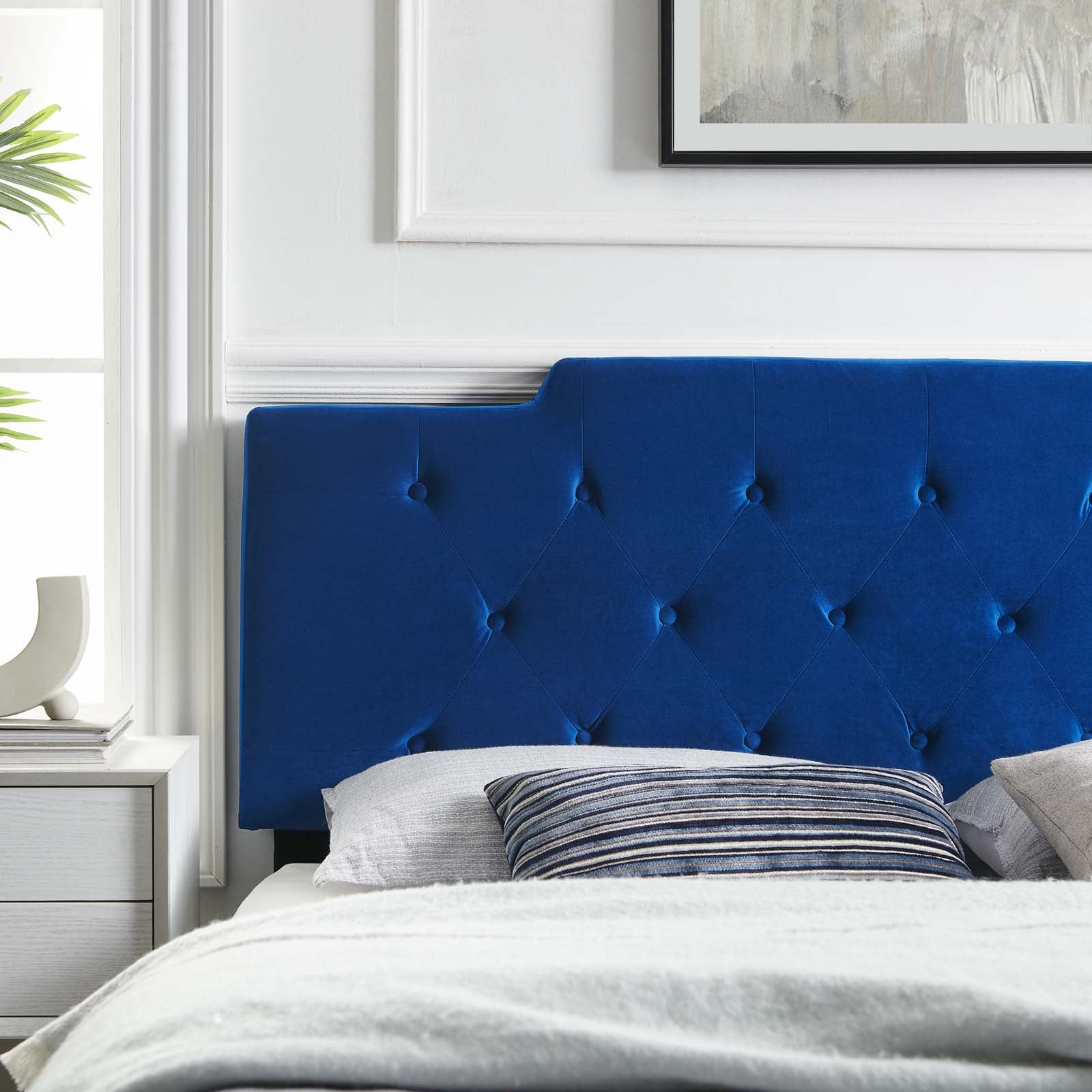 Modway Headboards - Juliet Tufted King/California King Headboard Navy