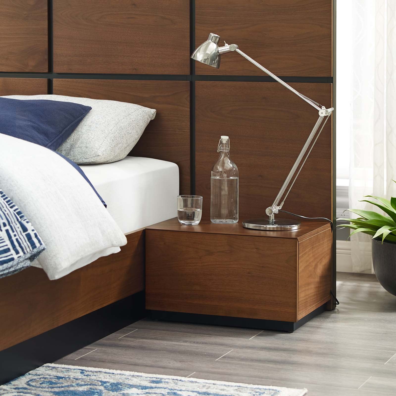 Modway Nightstands & Side Tables - Caima Nightstand Walnut
