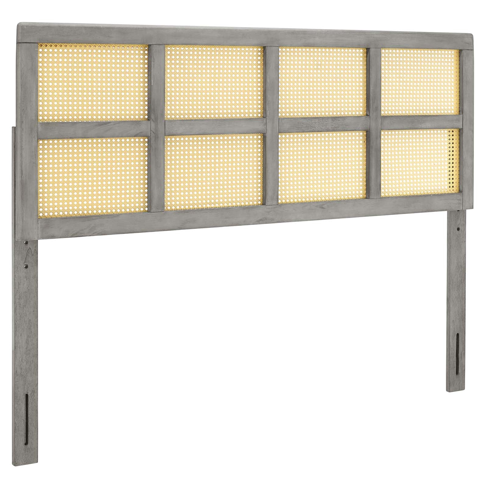 Modway Headboards - Luana Cane Full Headboard Gray