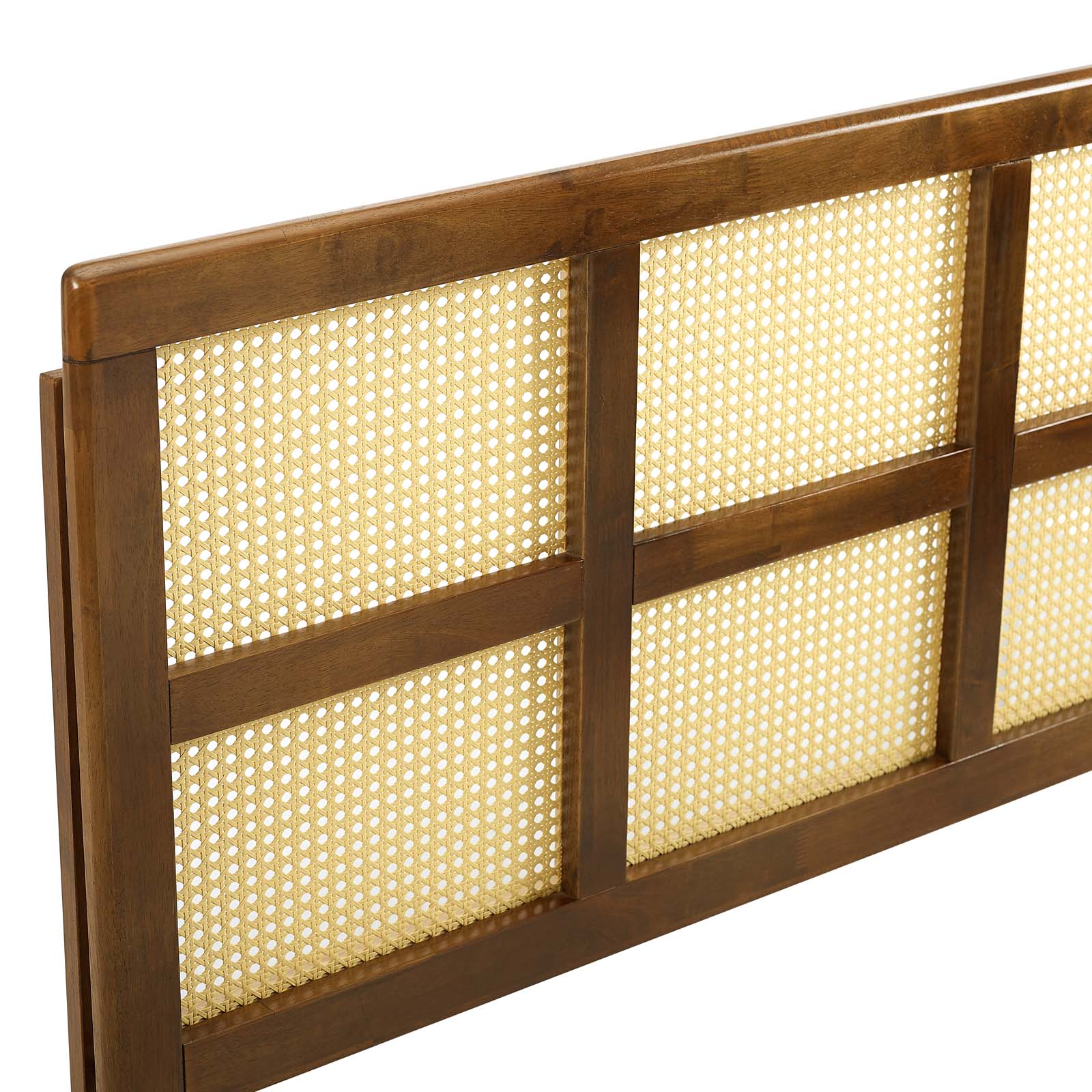 Modway Headboards - Luana Cane Full Headboard Walnut