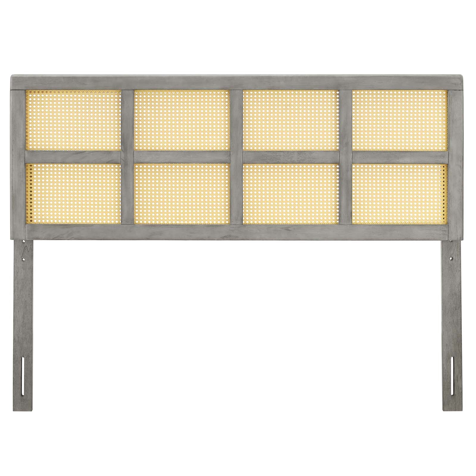 Modway Headboards - Luana Cane Queen Headboard Gray