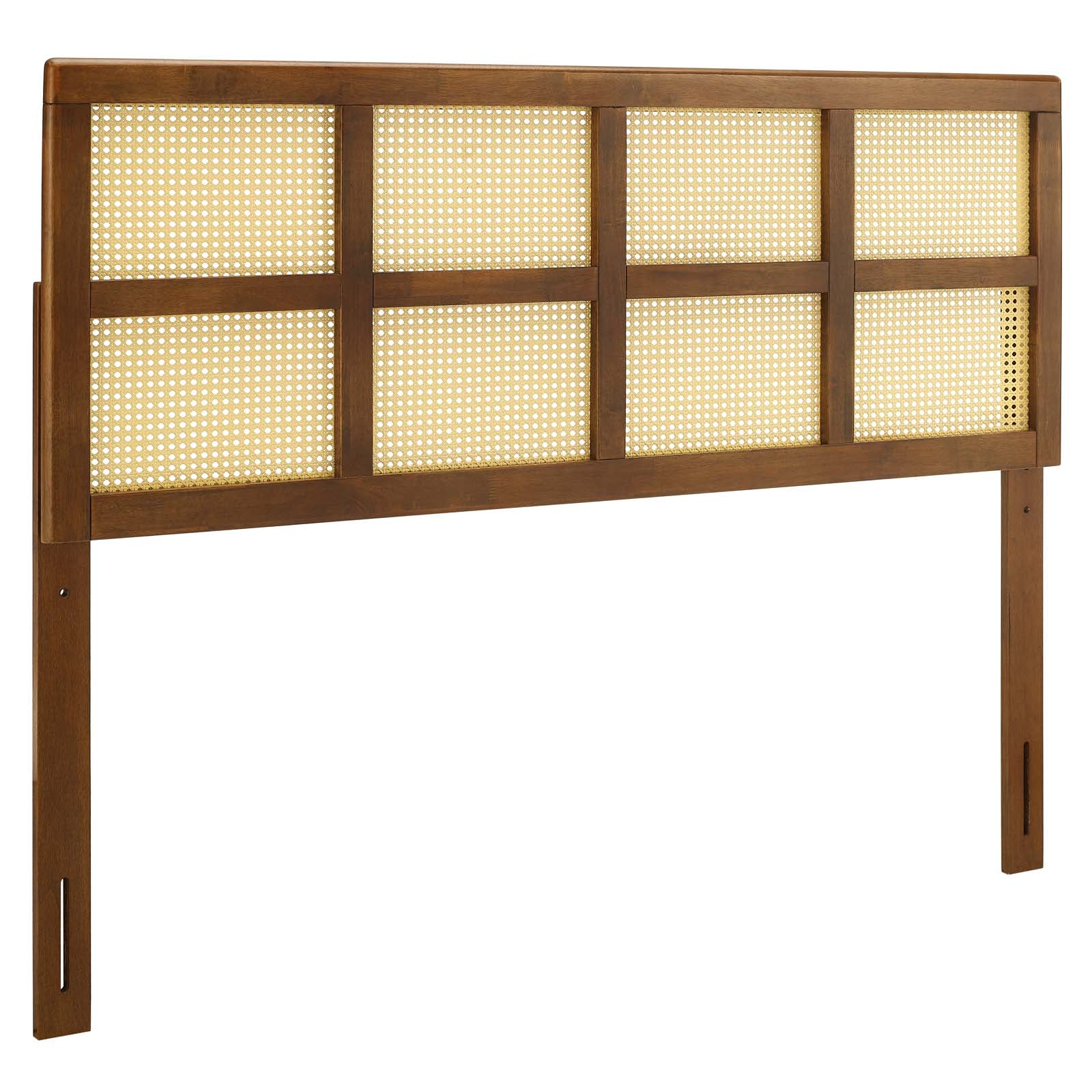 Modway Headboards - Luana-Cane-Queen-Headboard-Walnut