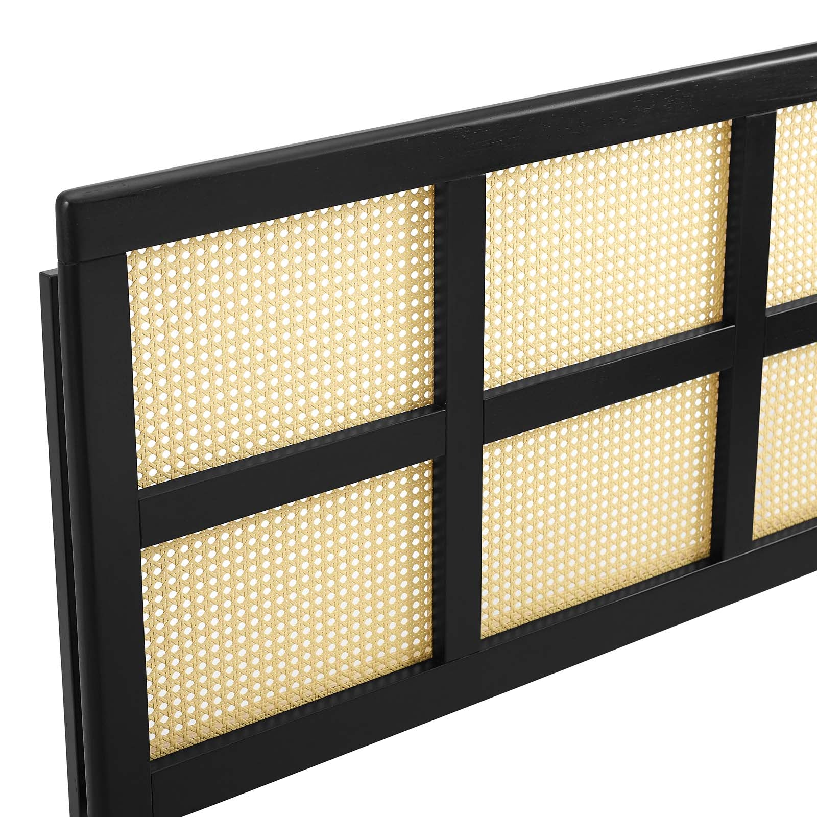 Modway Headboards - Luana Cane King Headboard Black