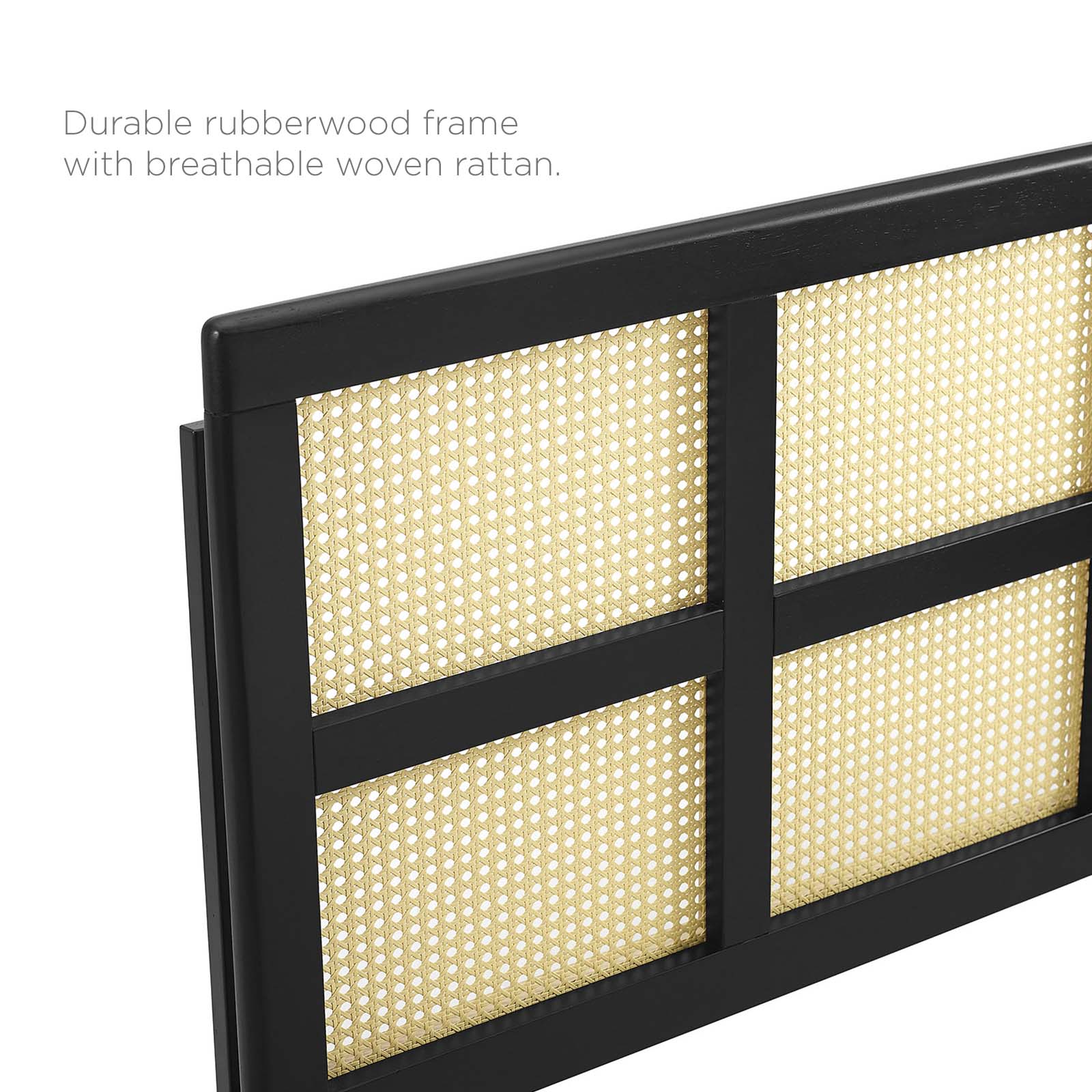 Modway Headboards - Luana Cane King Headboard Black