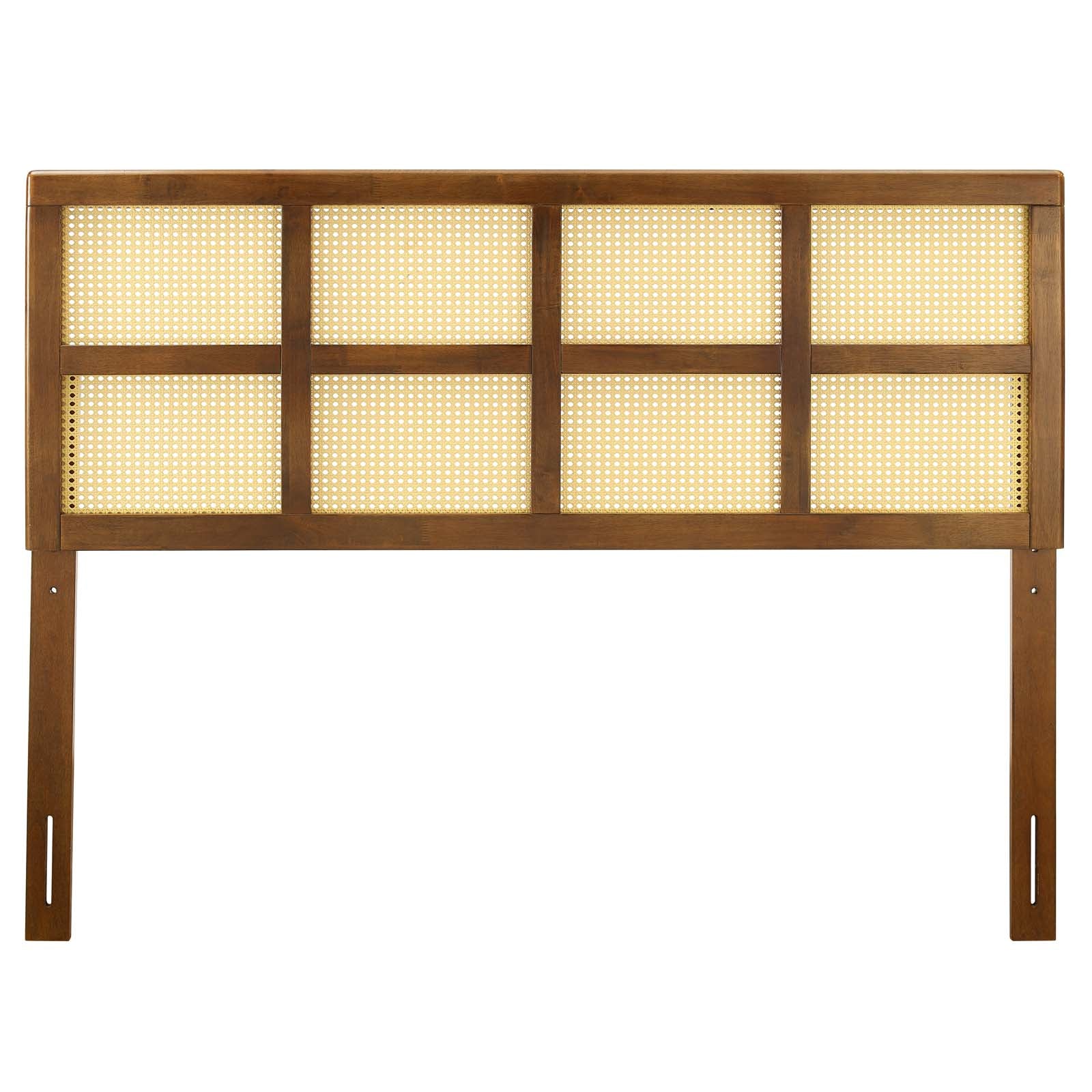 Modway Headboards - Luana Cane King Headboard Walnut