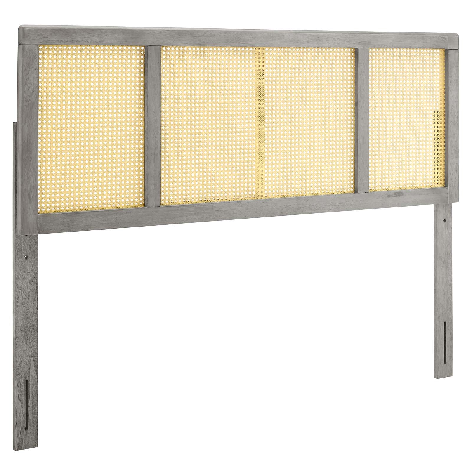 Modway Headboards - Delmare Cane Full Headboard Gray