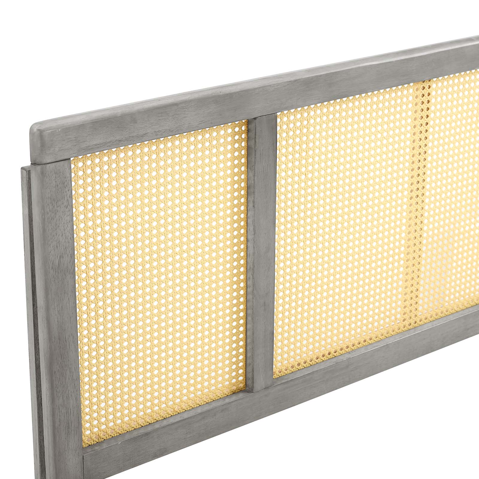 Modway Headboards - Delmare Cane Full Headboard Gray