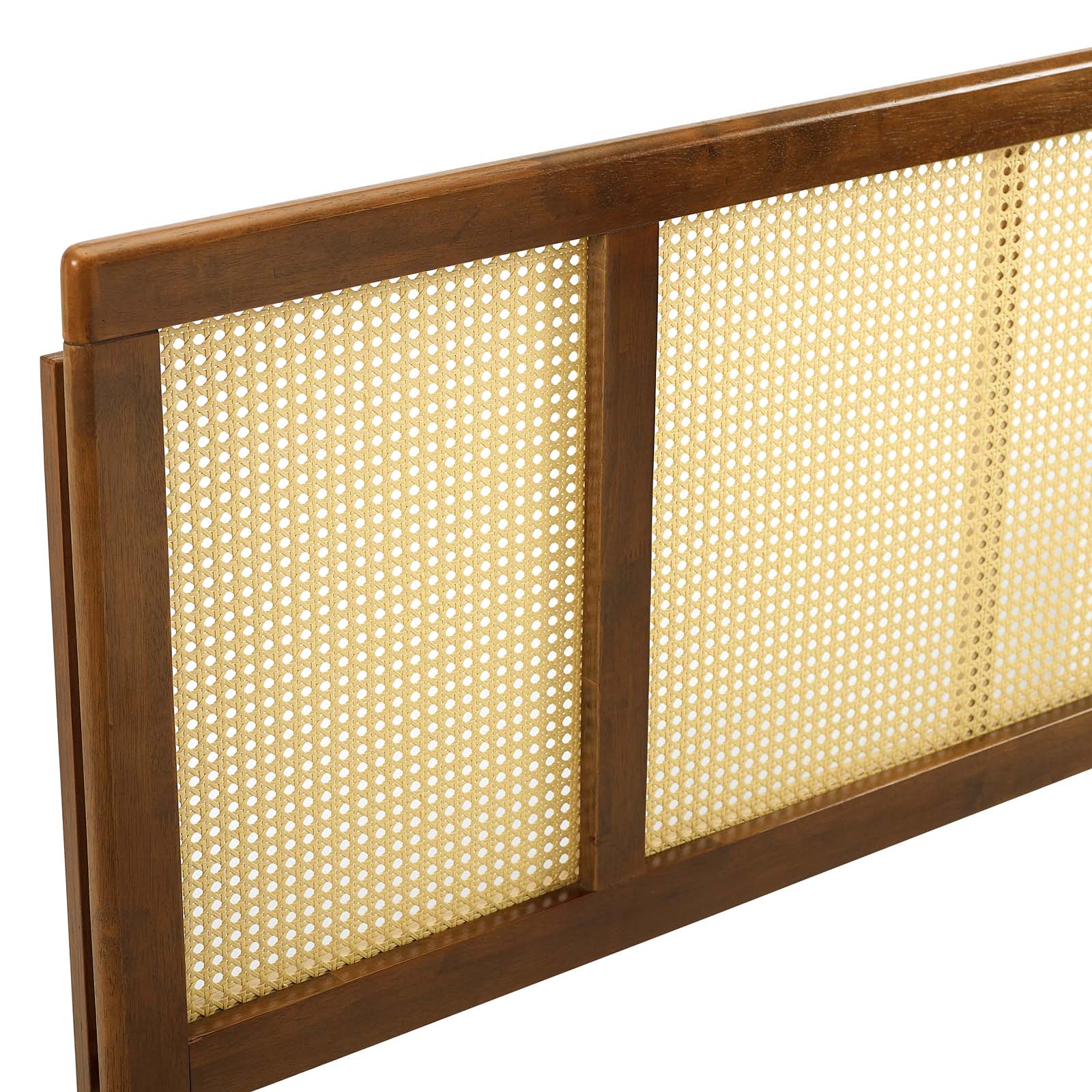 Modway Headboards - Delmare Cane Full Headboard Walnut