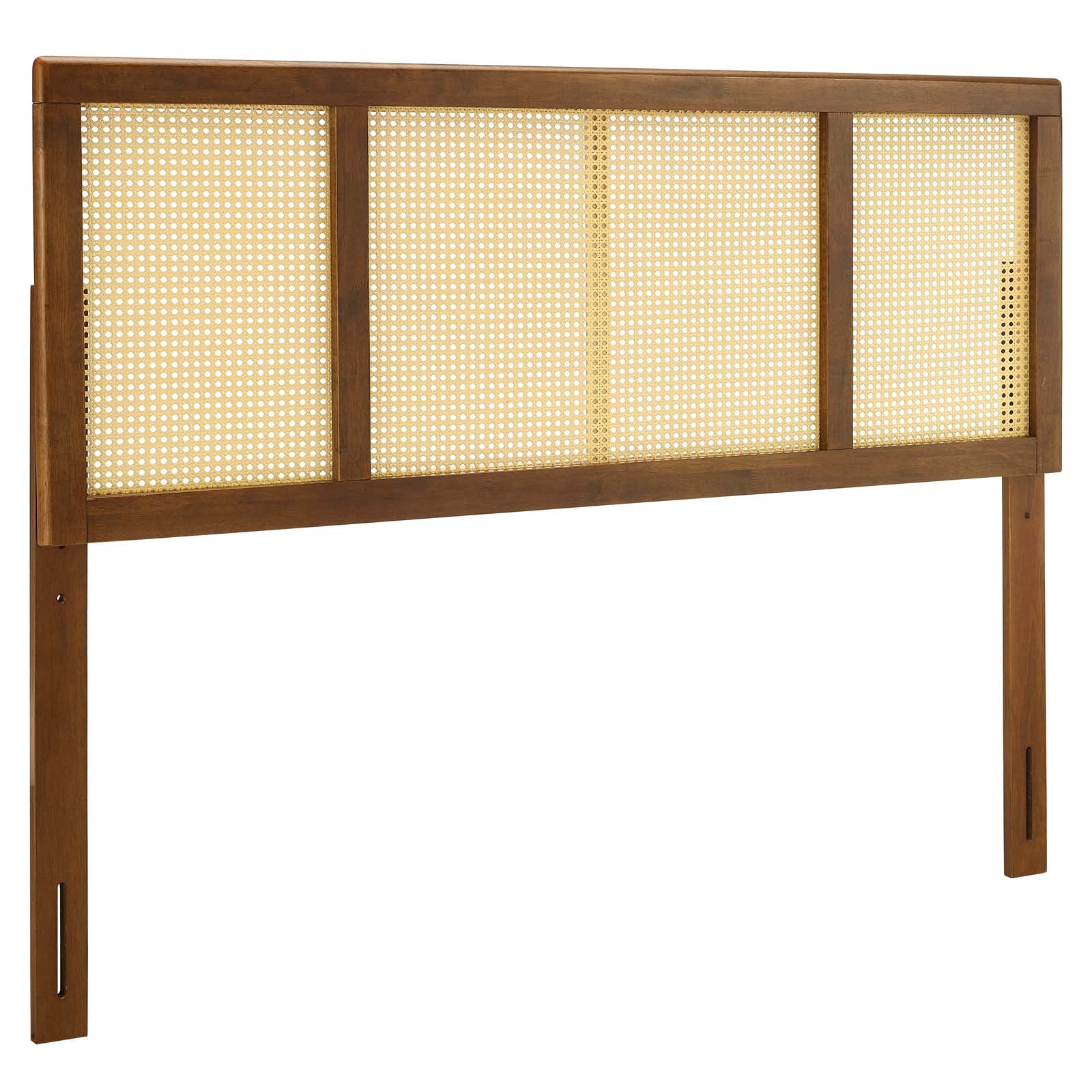 Modway Headboards - Delmare-Cane-Queen-Headboard-Walnut