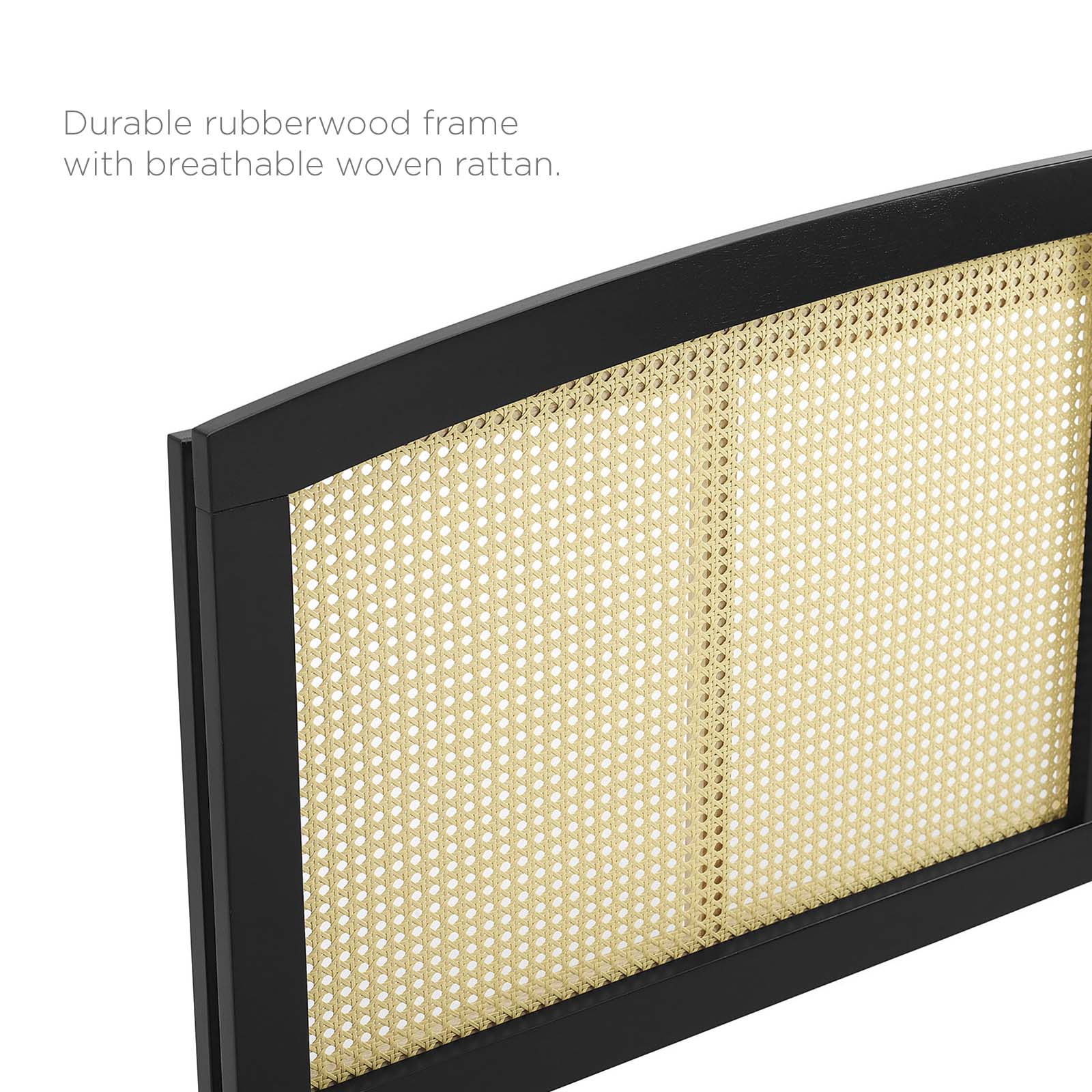 Modway Headboards - Halcyon Cane Full Headboard Black