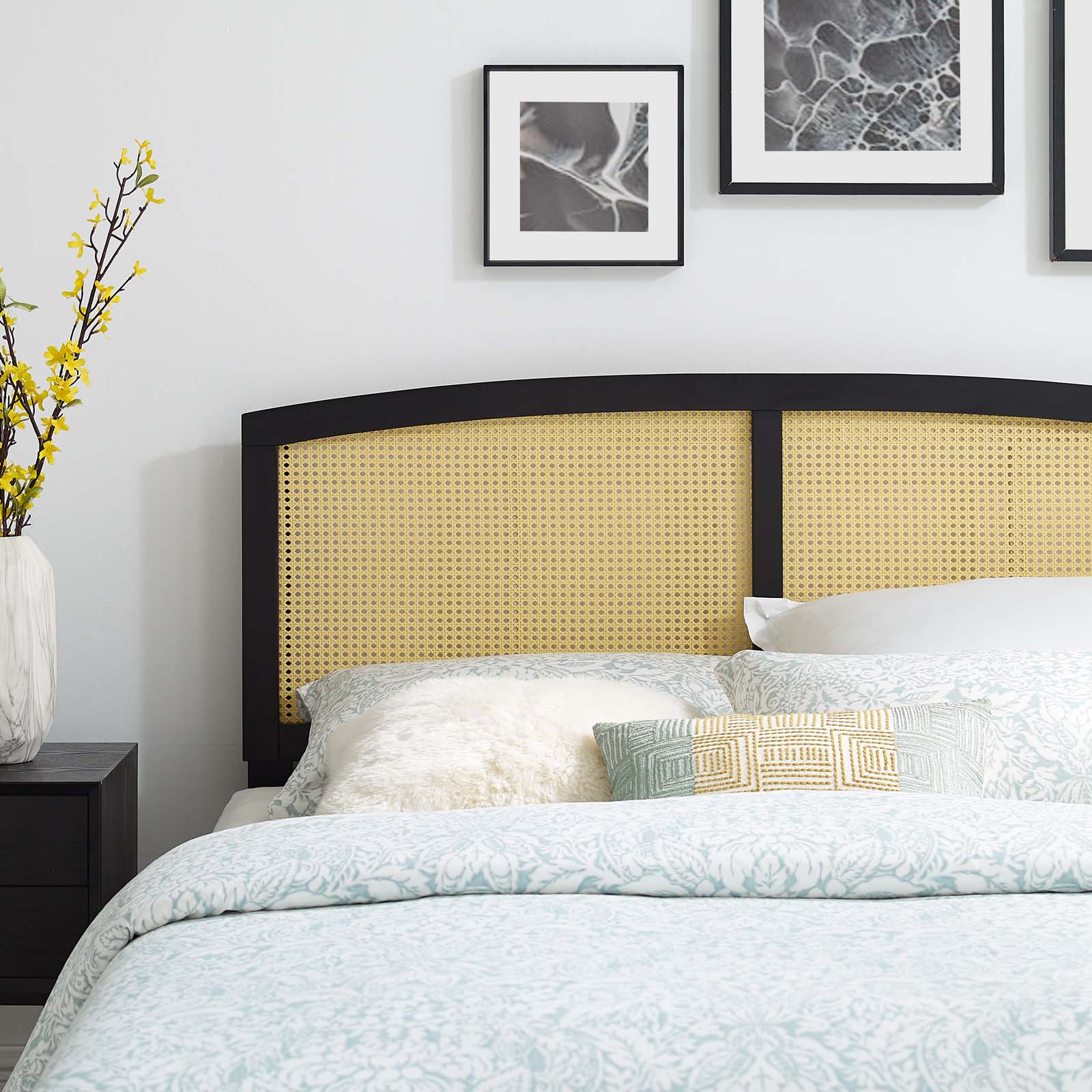 Modway Headboards - Halcyon Cane Full Headboard Black