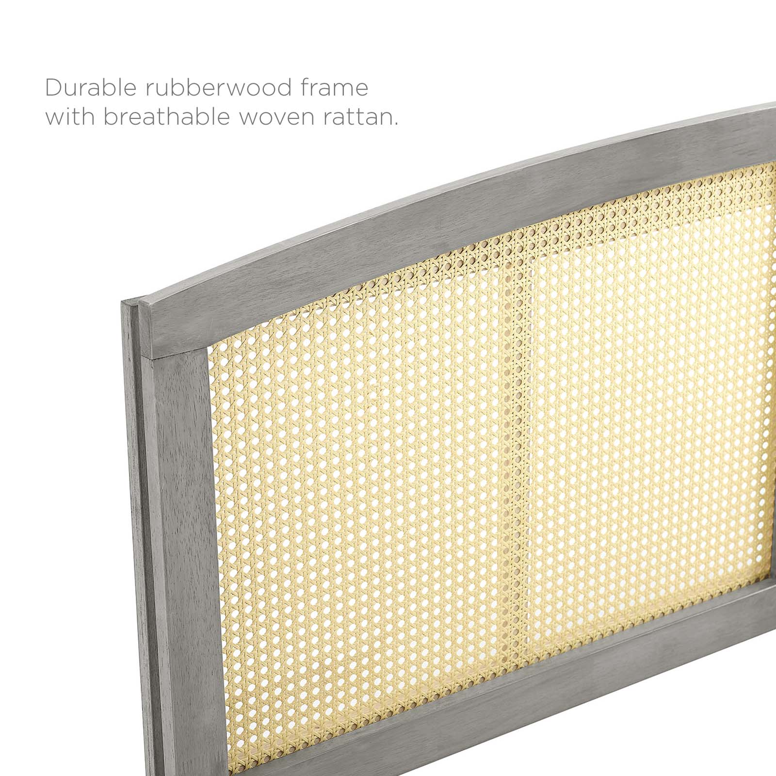 Modway Headboards - Halcyon Cane Queen Headboard Gray