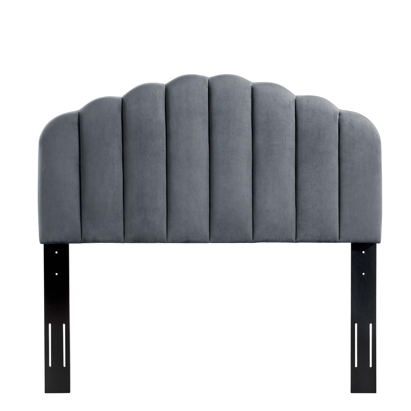 Modway Headboards - Veronique Full/Queen Performance Velvet Headboard Charcoal