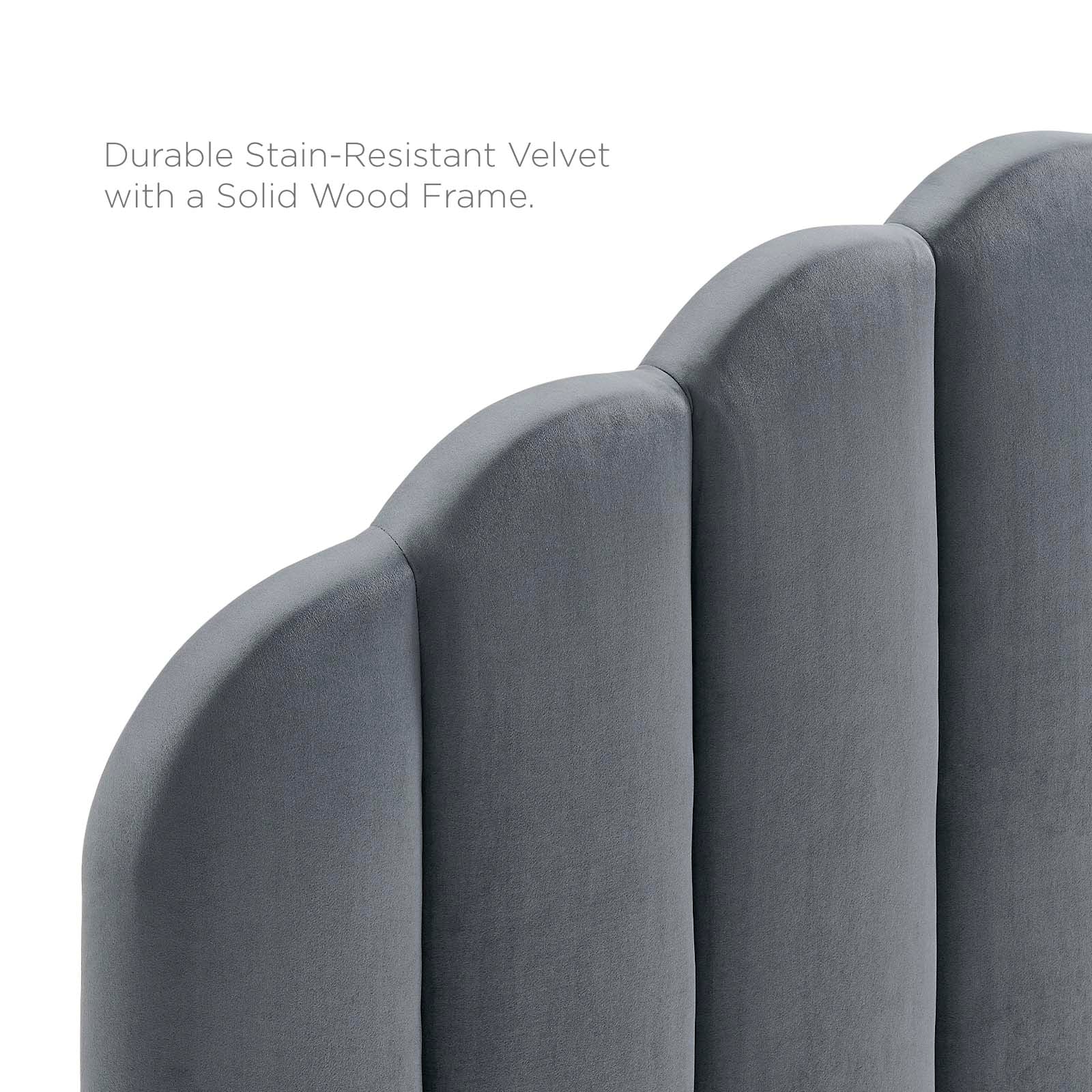 Modway Headboards - Veronique Full/Queen Performance Velvet Headboard Charcoal