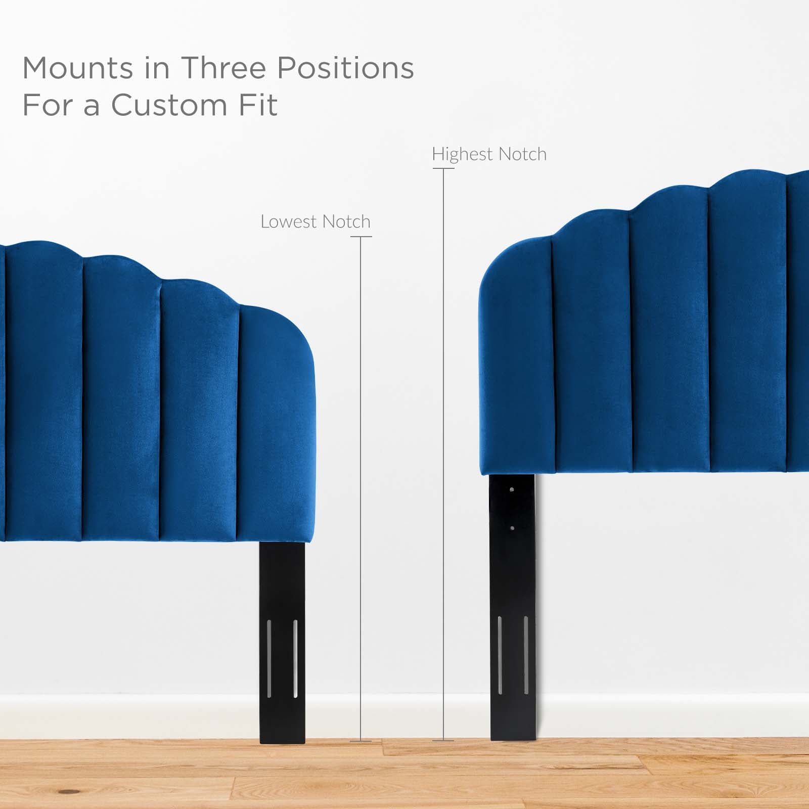 Modway Headboards - Veronique King/California King Performance Velvet Headboard Navy