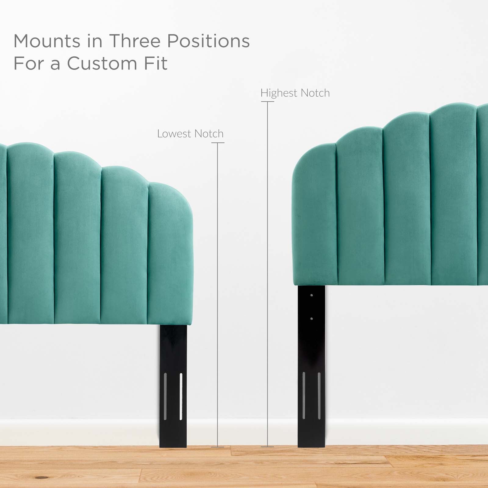 Modway Headboards - Veronique King/California King Performance Velvet Headboard Teal