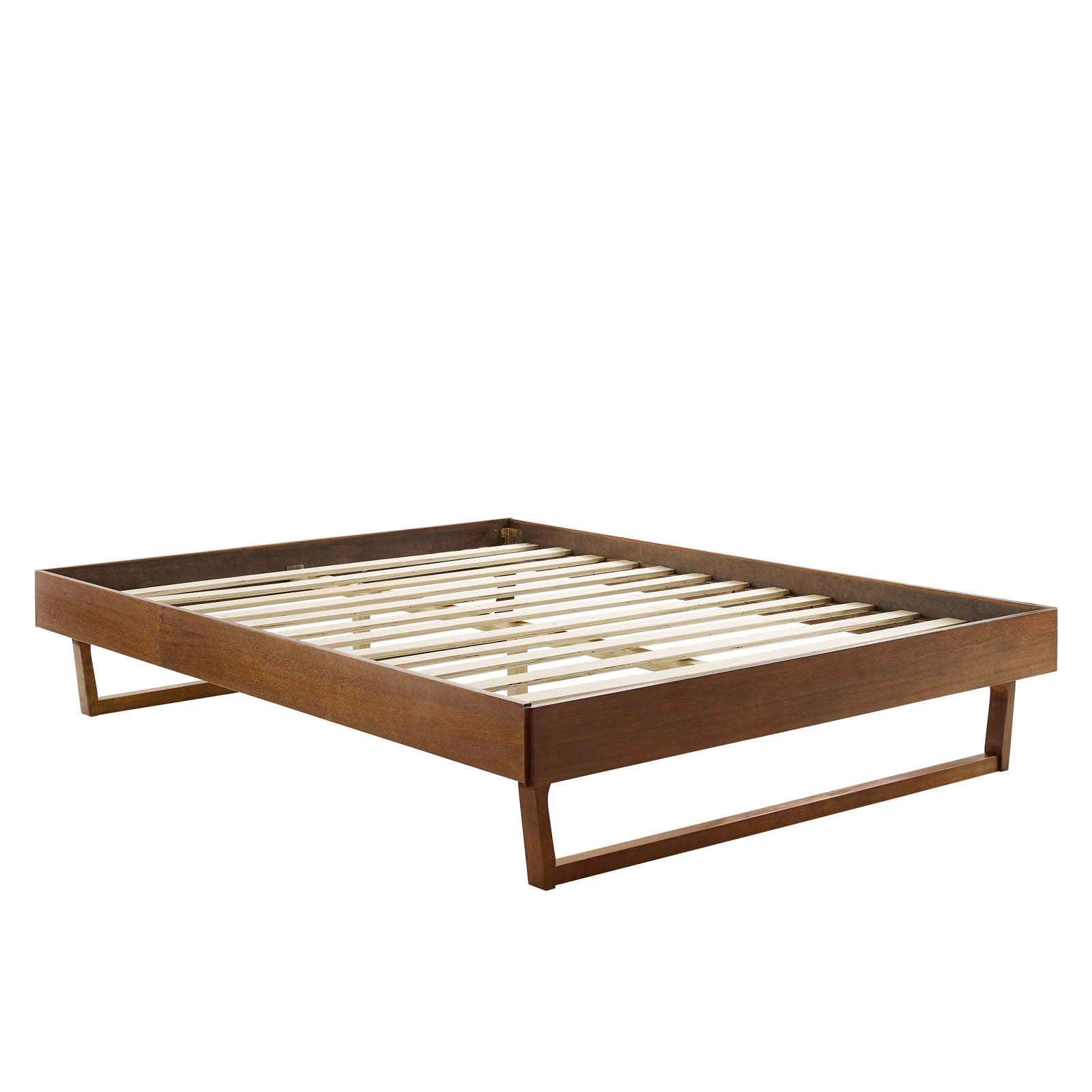 Modway Beds - Billie Twin Wood Platform Bed Frame Walnut