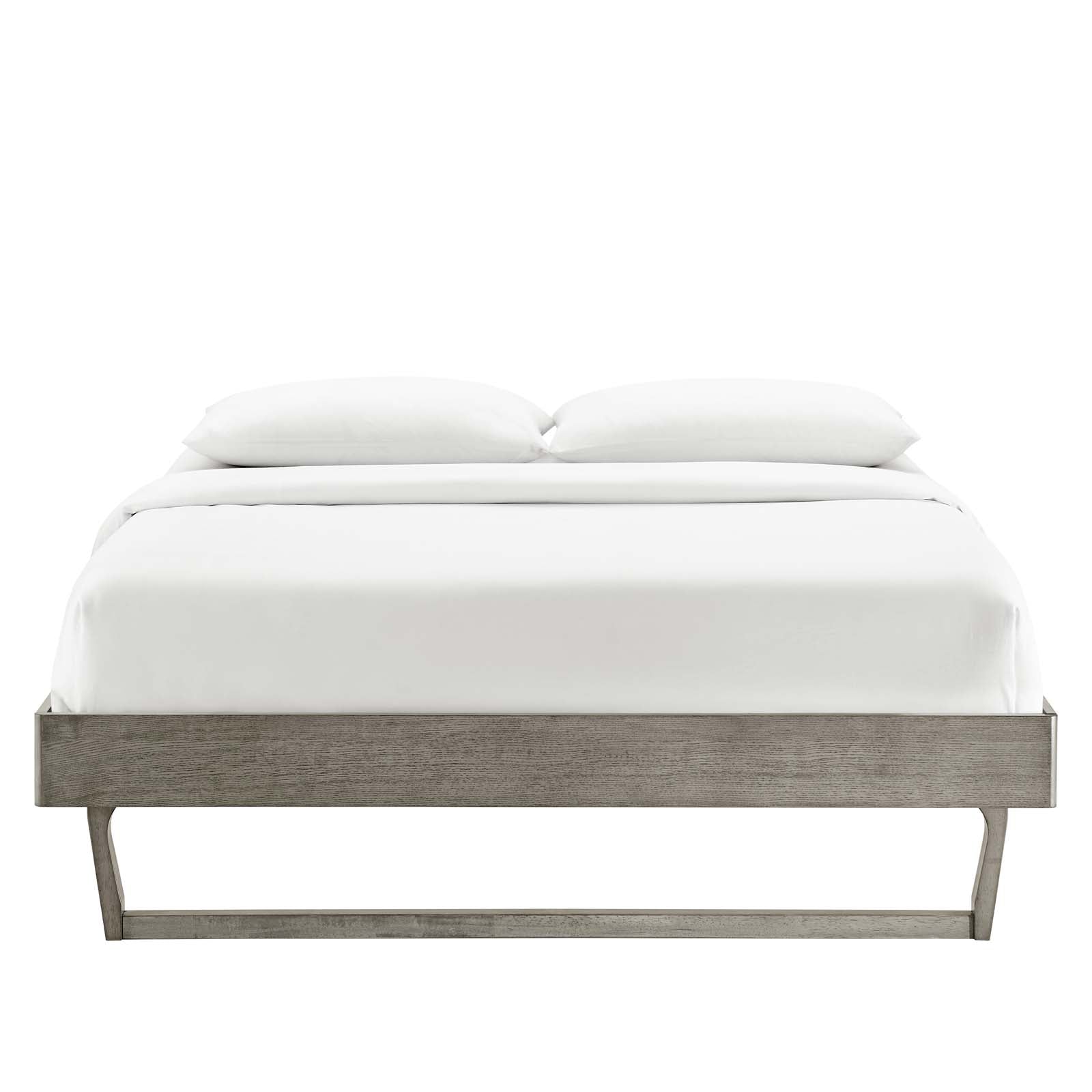 Modway Beds - Billie Full Wood Platform Bed Frame Gray