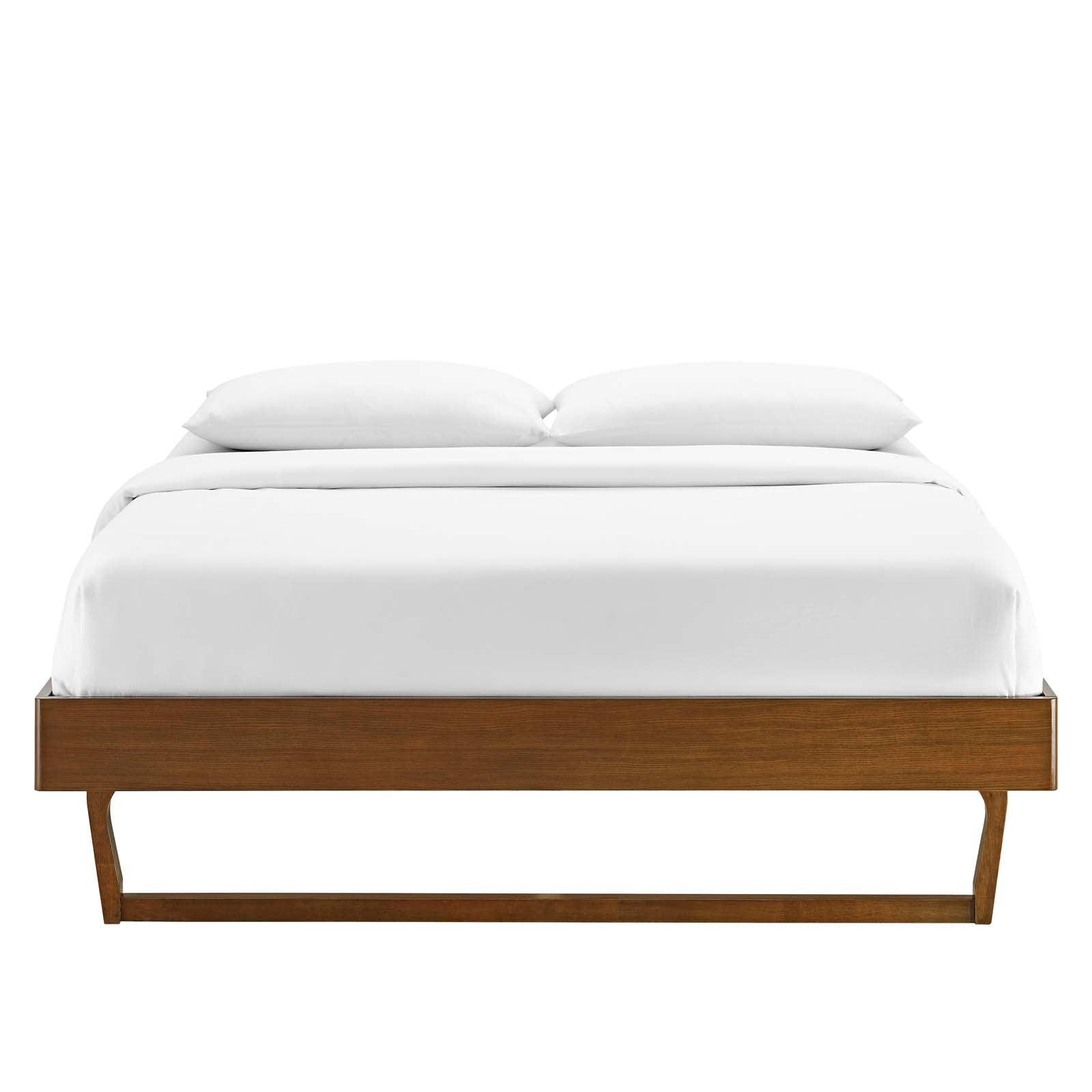 Modway Beds - Billie Full Wood Platform Bed Frame Walnut