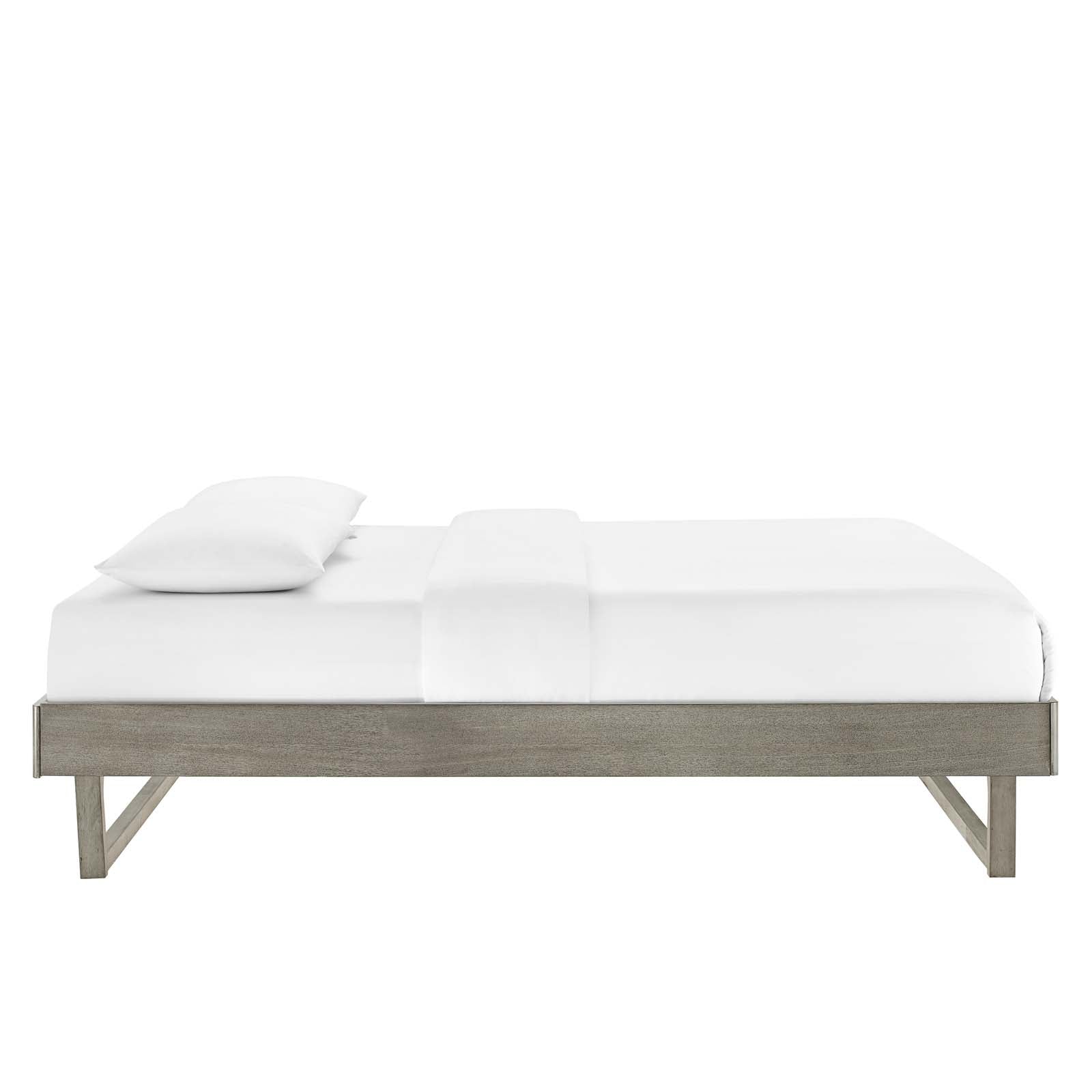 Modway Beds - Billie Queen Wood Platform Bed Frame Gray