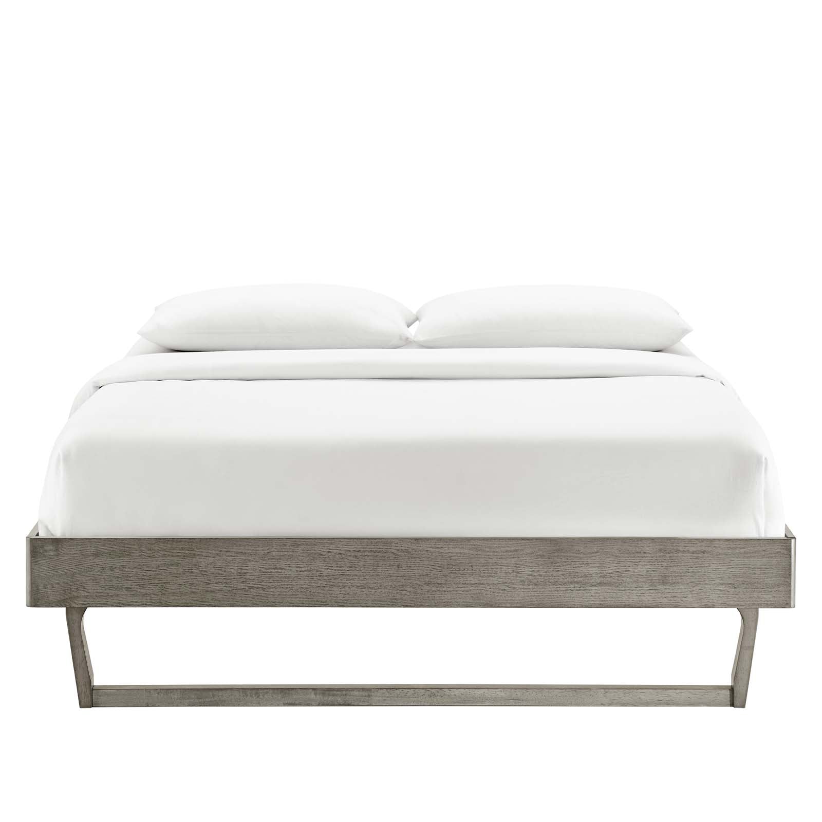 Modway Beds - Billie Queen Wood Platform Bed Frame Gray