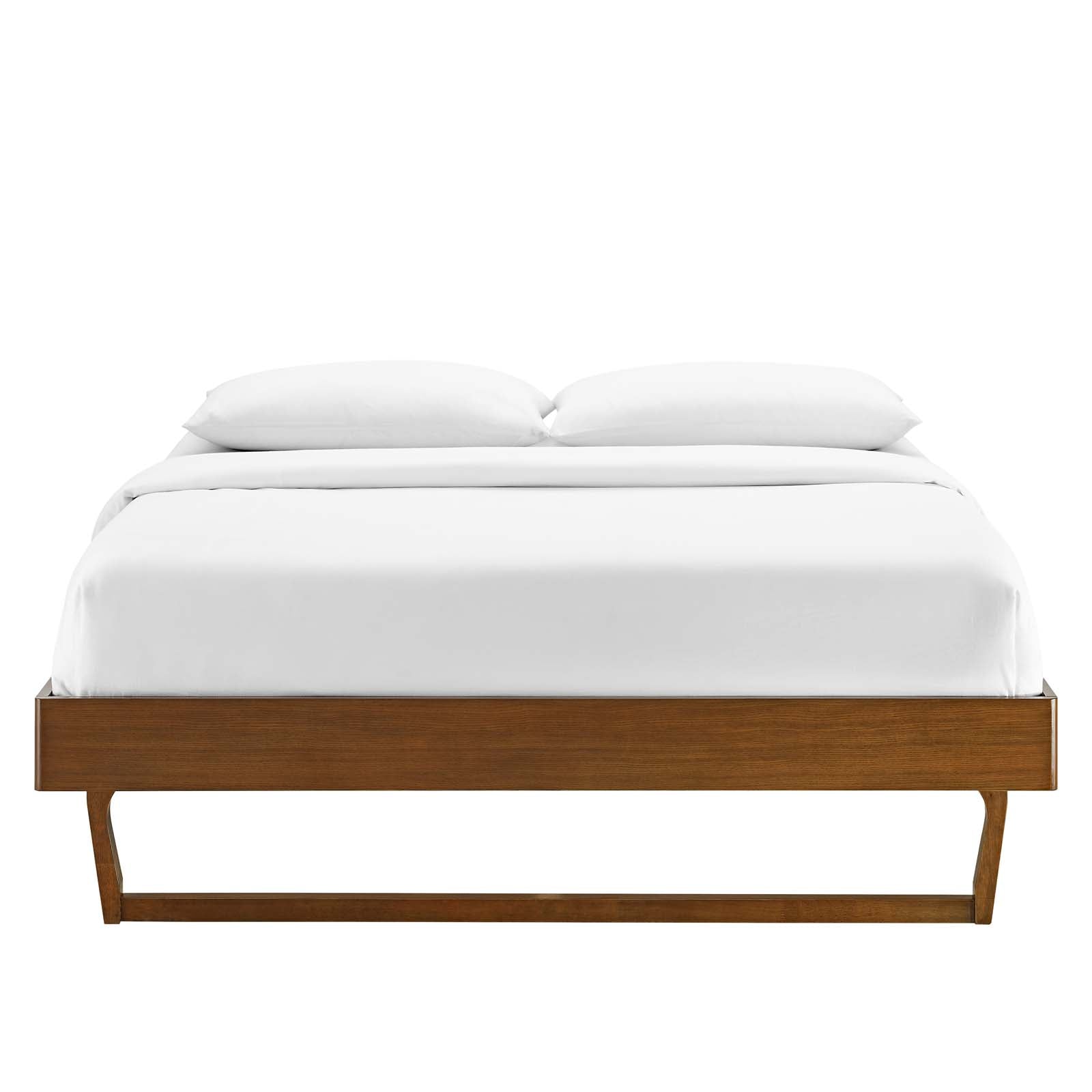 Modway Beds - Billie King Wood Platform Bed Frame Walnut