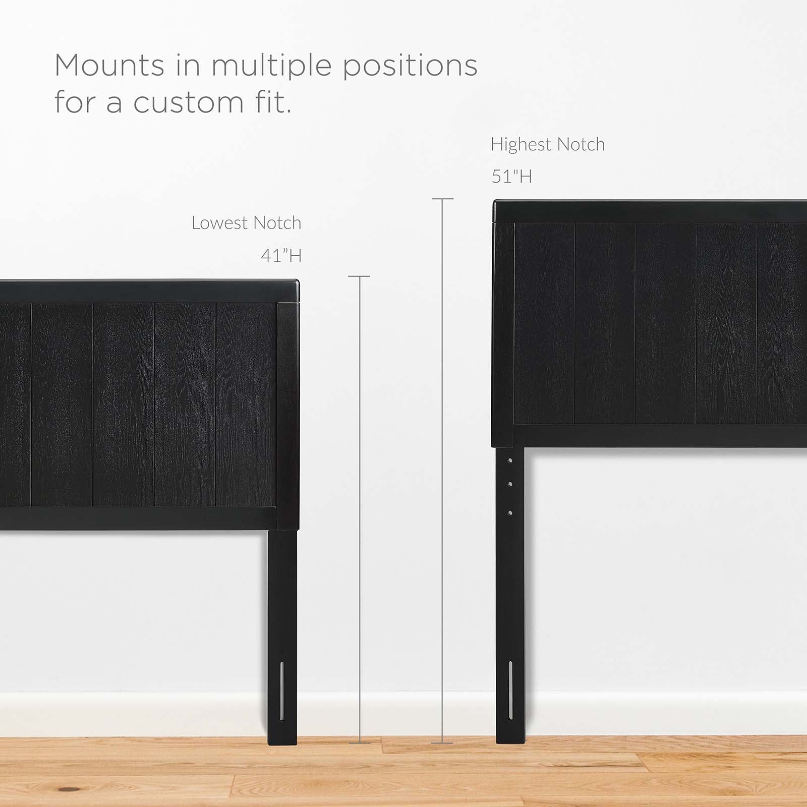 Modway Headboards - Robbie Queen Wood Headboard Black