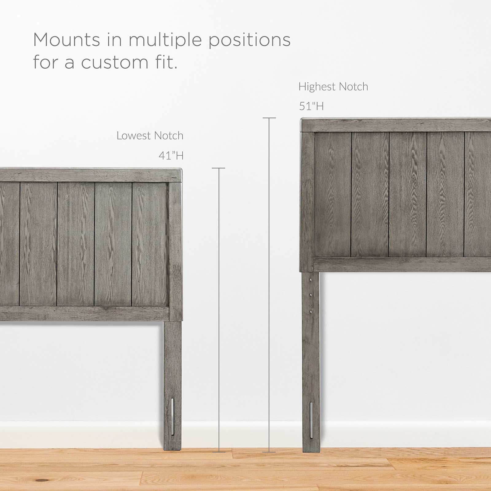 Modway Headboards - Robbie King Wood Headboard Gray