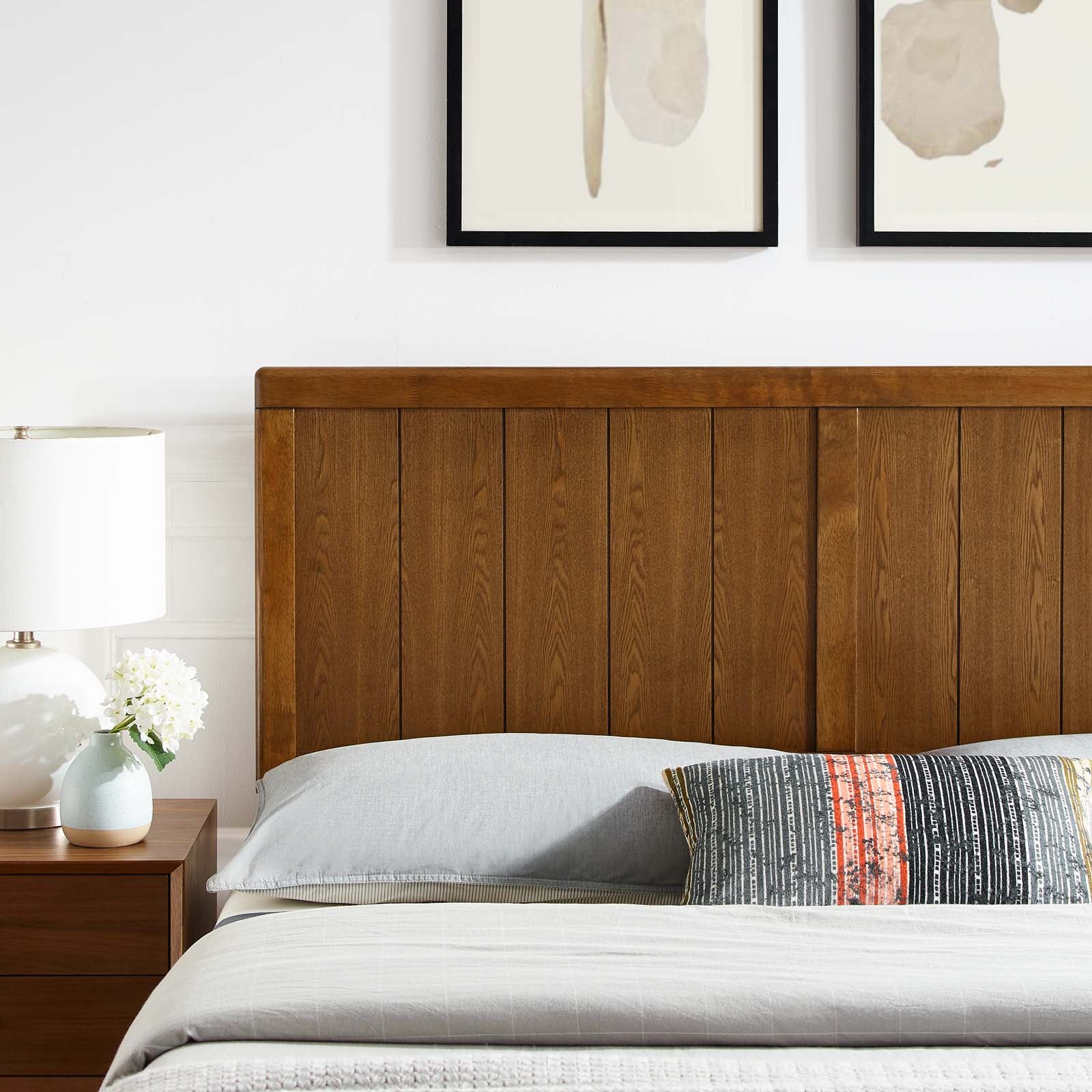 Modway Headboards - Robbie King Wood Headboard Walnut