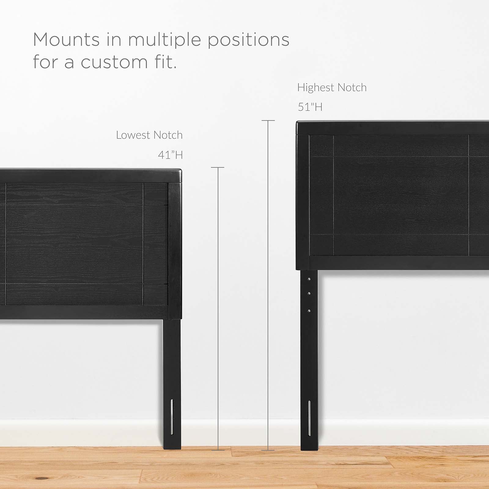 Modway Headboards - Archie King Wood Headboard Black