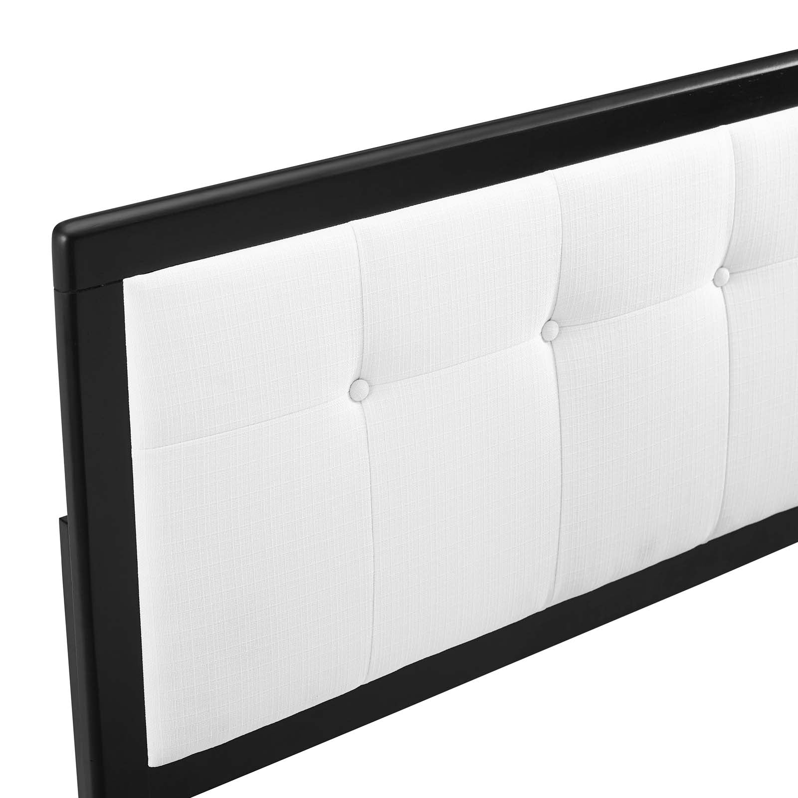 Modway Headboards - Draper Tufted Queen Fabric and Wood Headboard Black White