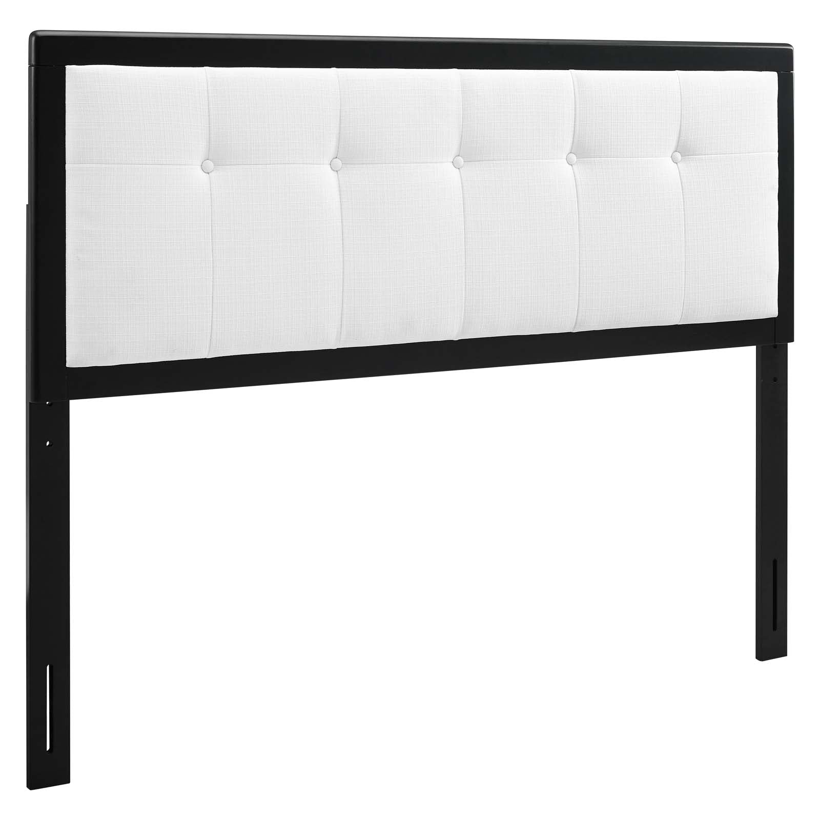 Modway Headboards - Draper-Tufted-King-Fabric-and-Wood-Headboard-Black-White