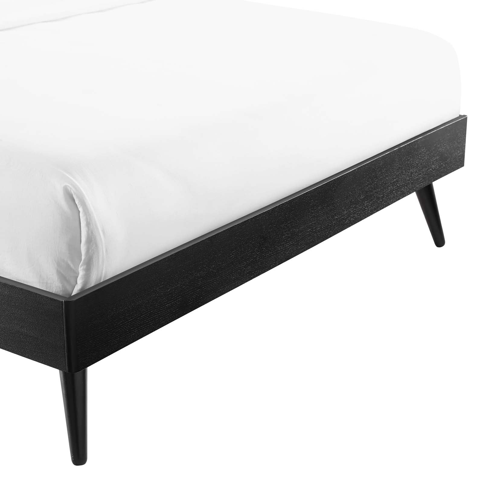Modway Beds - Margo King Wood Platform Bed Frame Black