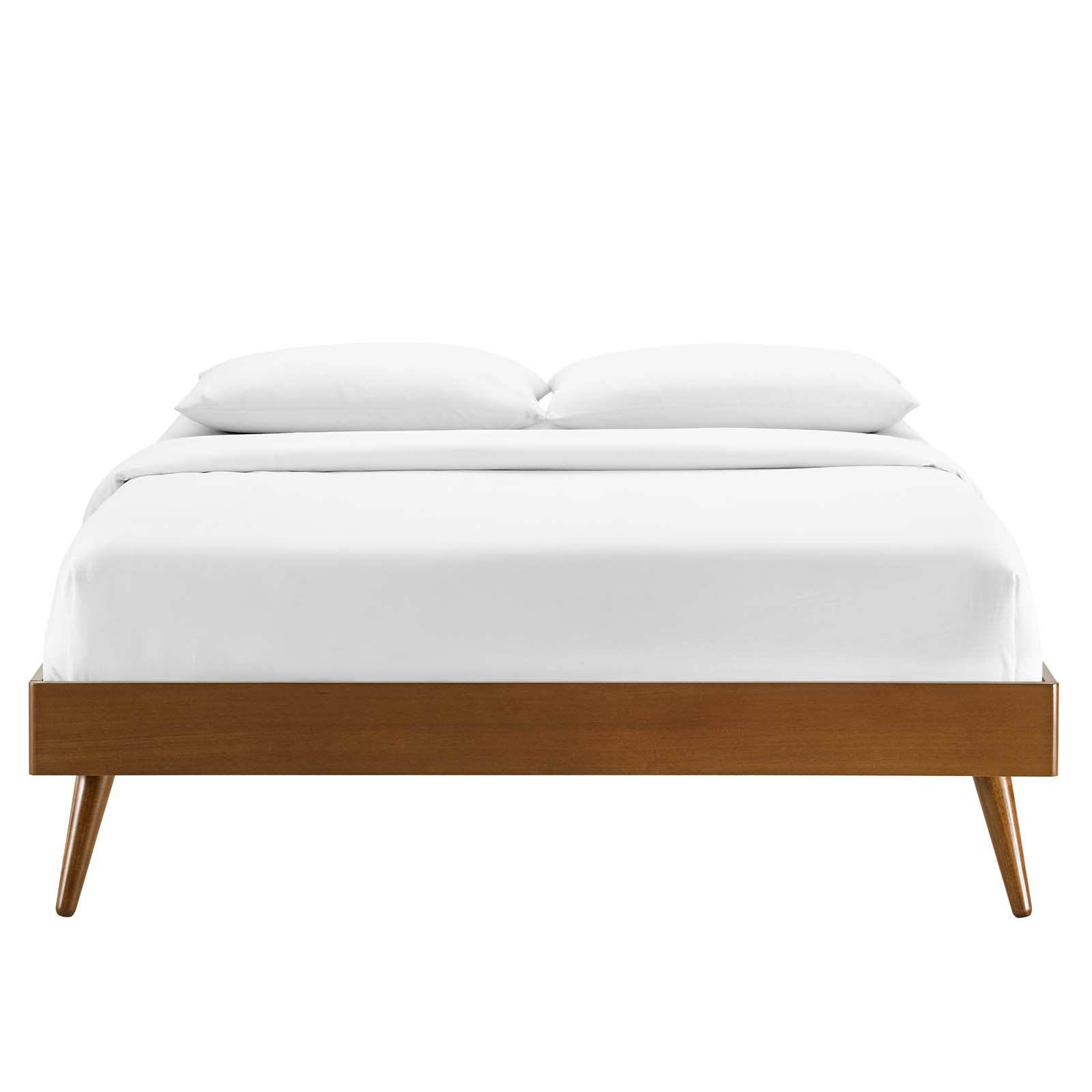 Modway Beds - Margo King Wood Platform Bed Frame Walnut