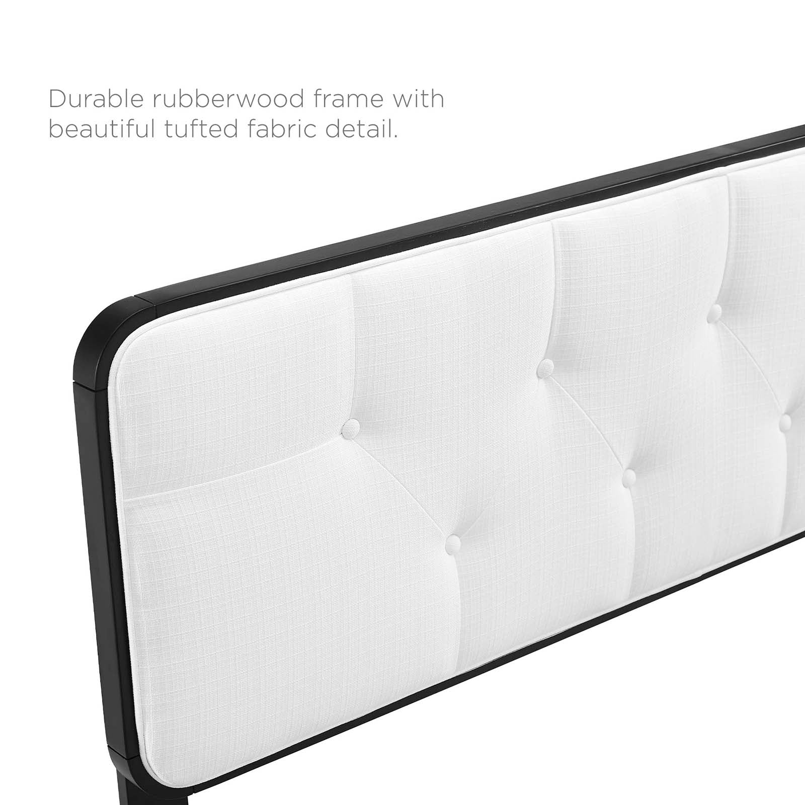 Modway Headboards - Collins Tufted Twin Fabric and Wood Headboard Black White