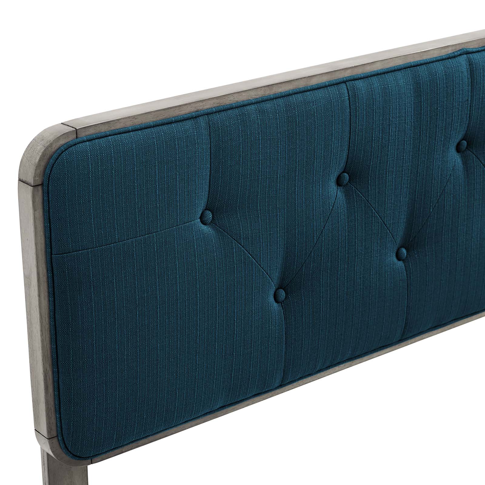 Modway Headboards - Collins Tufted Twin Fabric and Wood Headboard Gray Azure