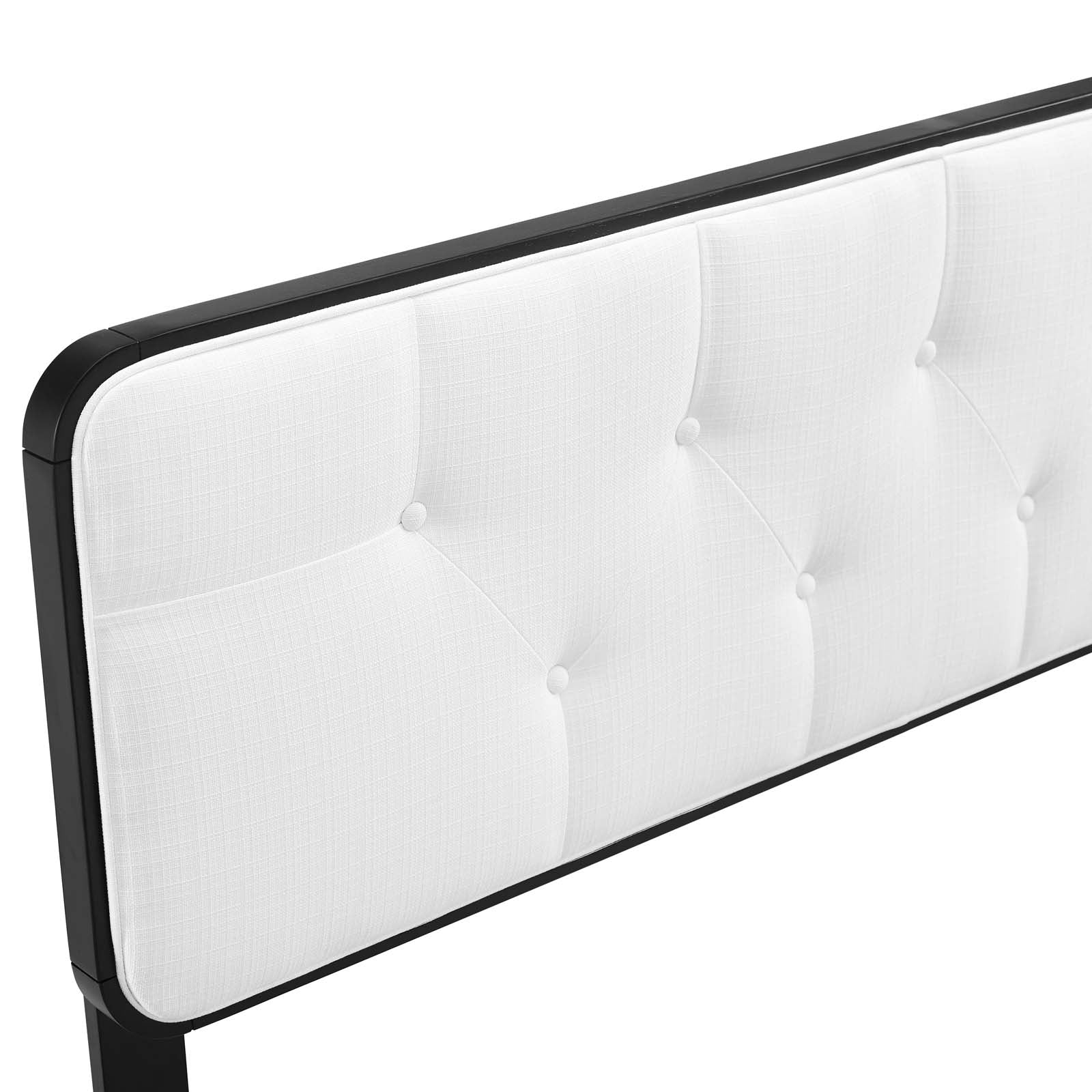 Modway Headboards - Collins Tufted Full Fabric and Wood Headboard Black White
