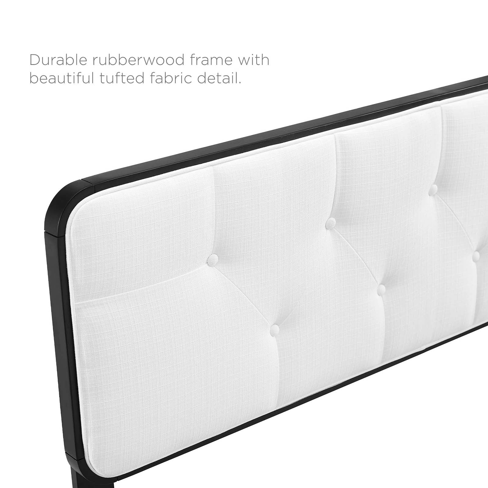 Modway Headboards - Collins Tufted Full Fabric and Wood Headboard Black White