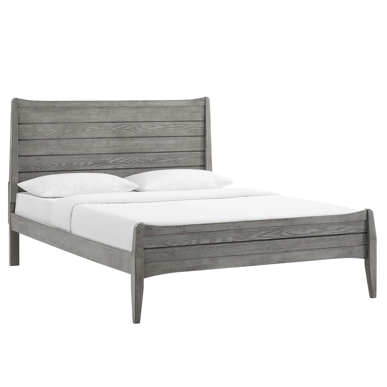 Modway Beds - Georgia Platform Queen Bed Gray