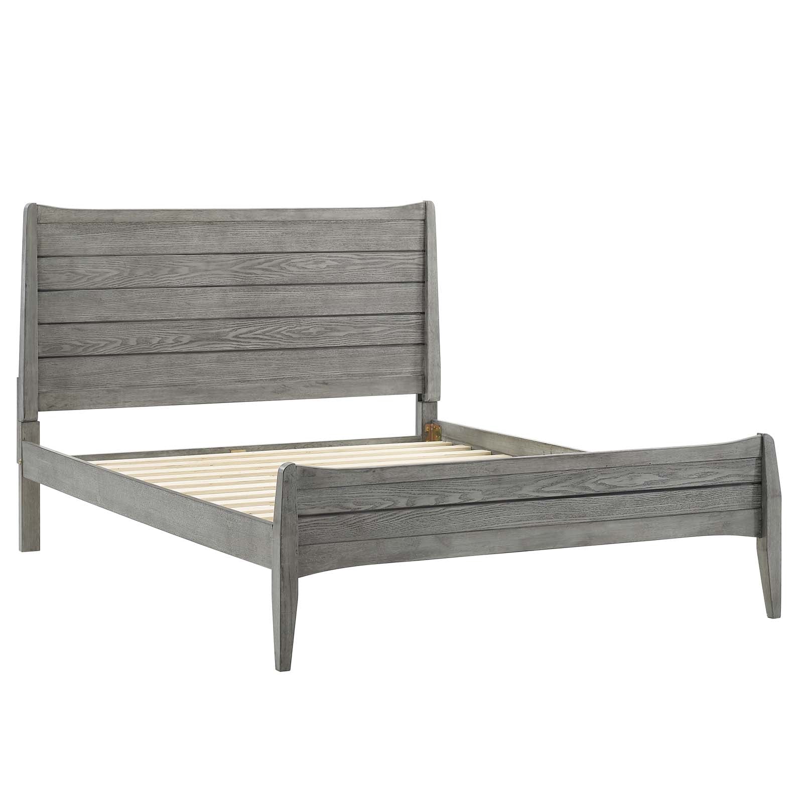 Modway Beds - Georgia Platform Queen Bed Gray