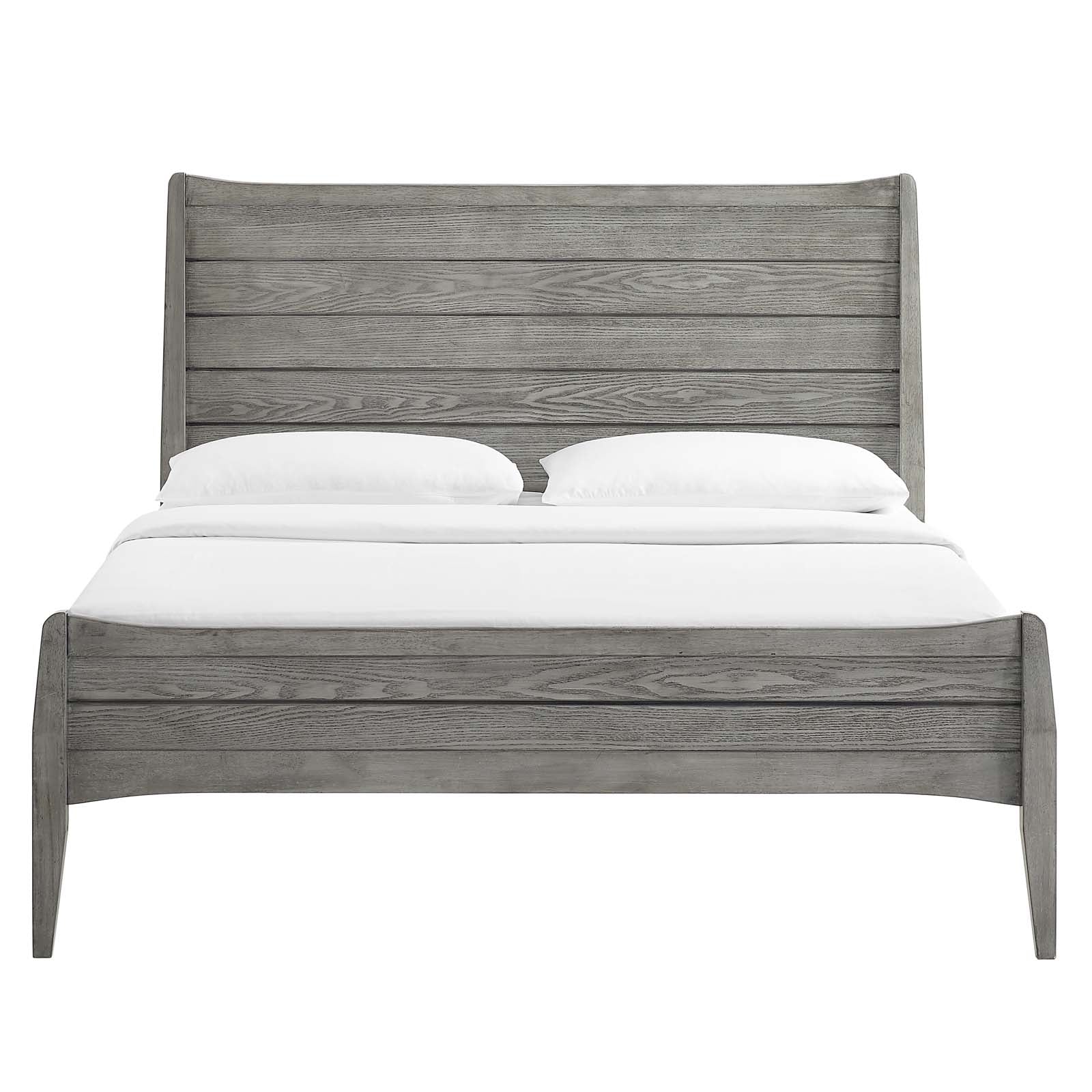 Modway Beds - Georgia Platform Queen Bed Gray