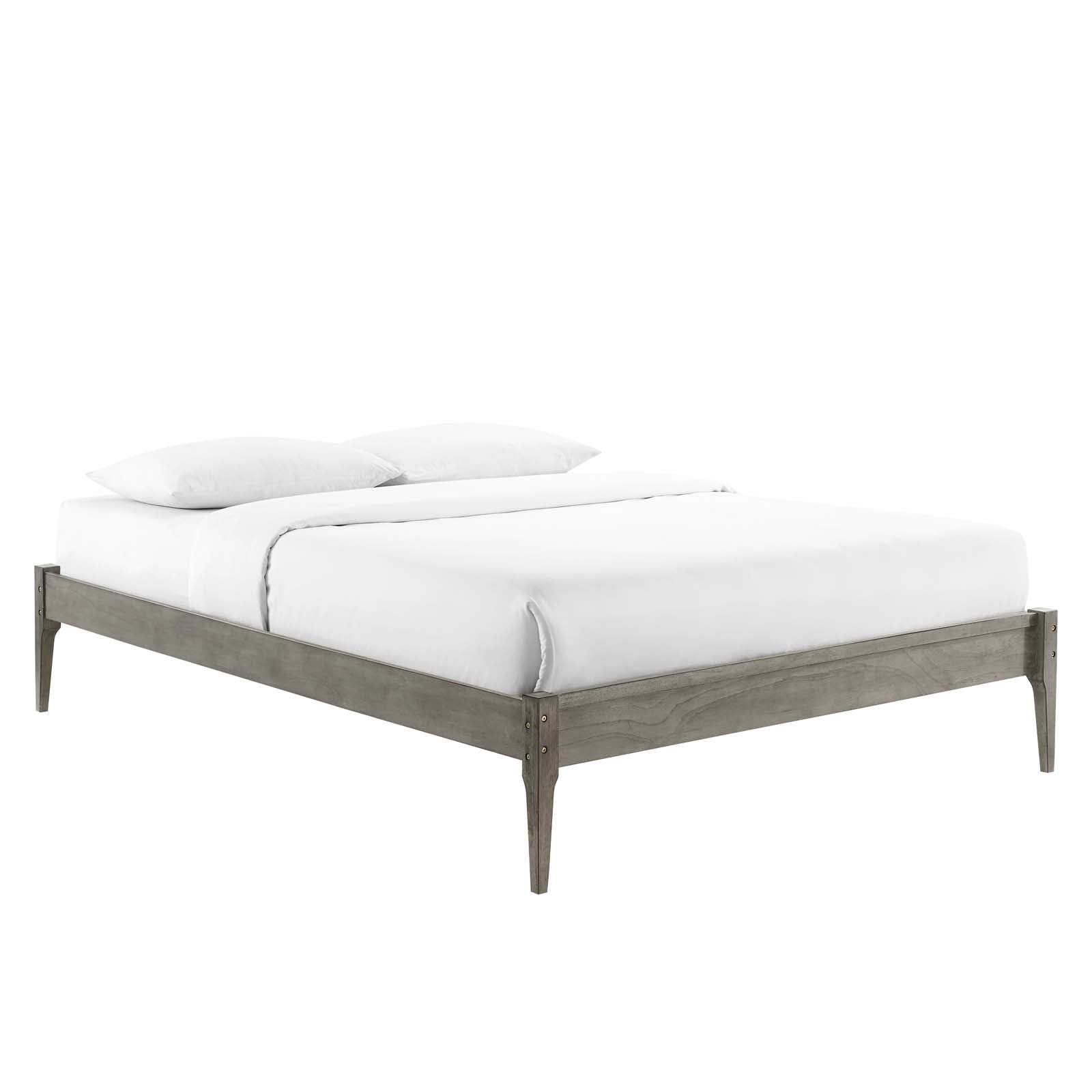 Modway Beds - June Twin Wood Platform Bed Frame Gray