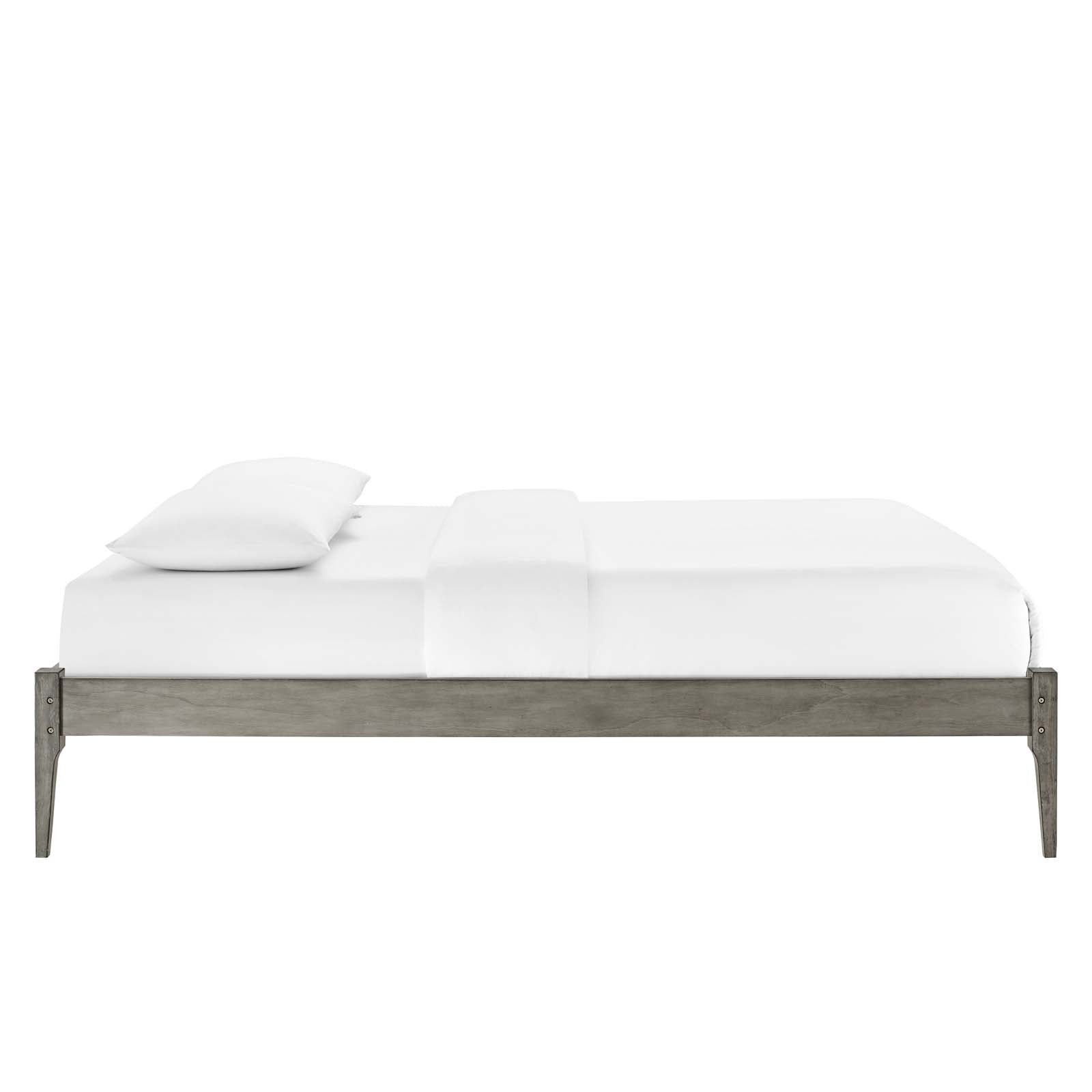 Modway Beds - June Twin Wood Platform Bed Frame Gray