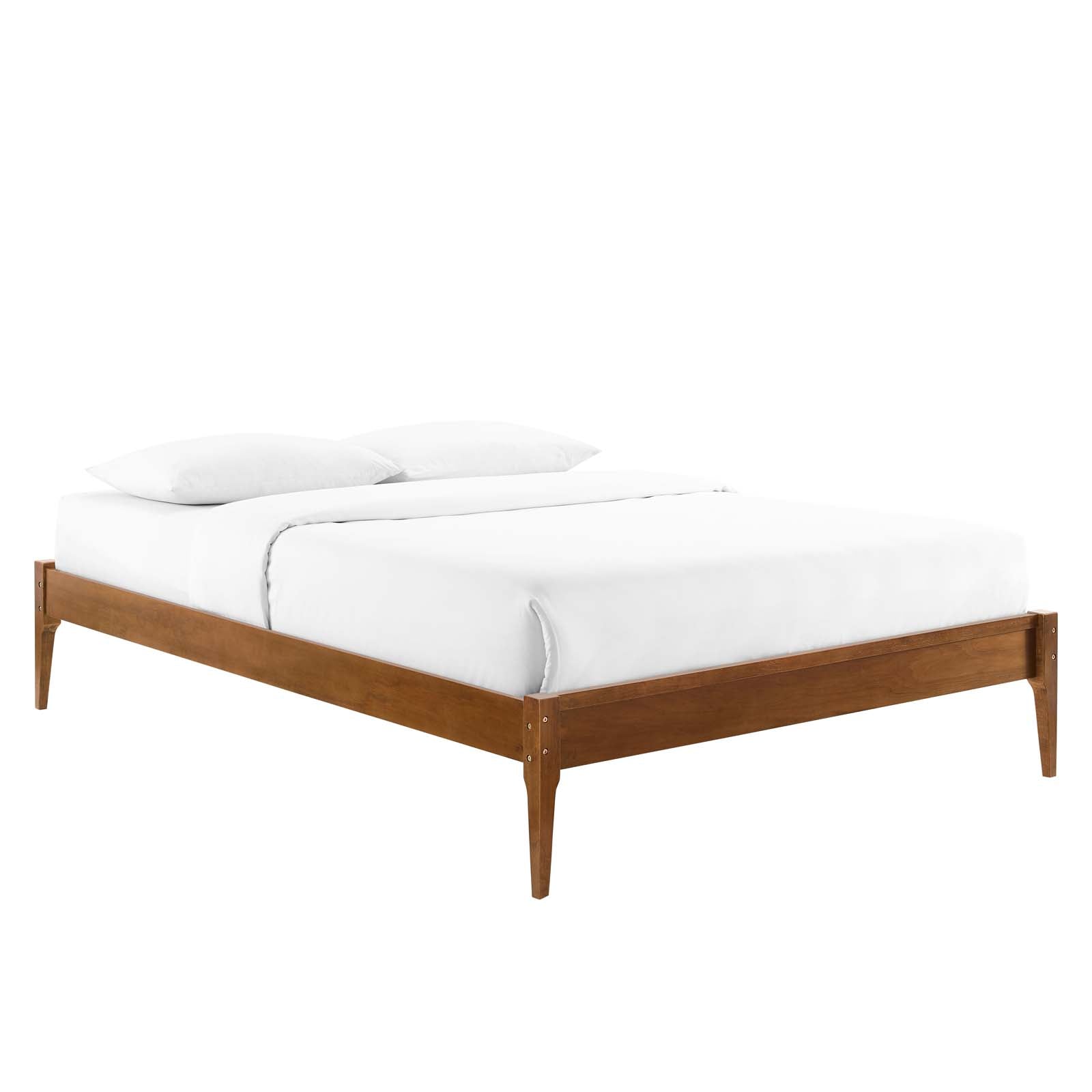 Modway Beds - June Twin Wood Platform Bed Frame Walnut