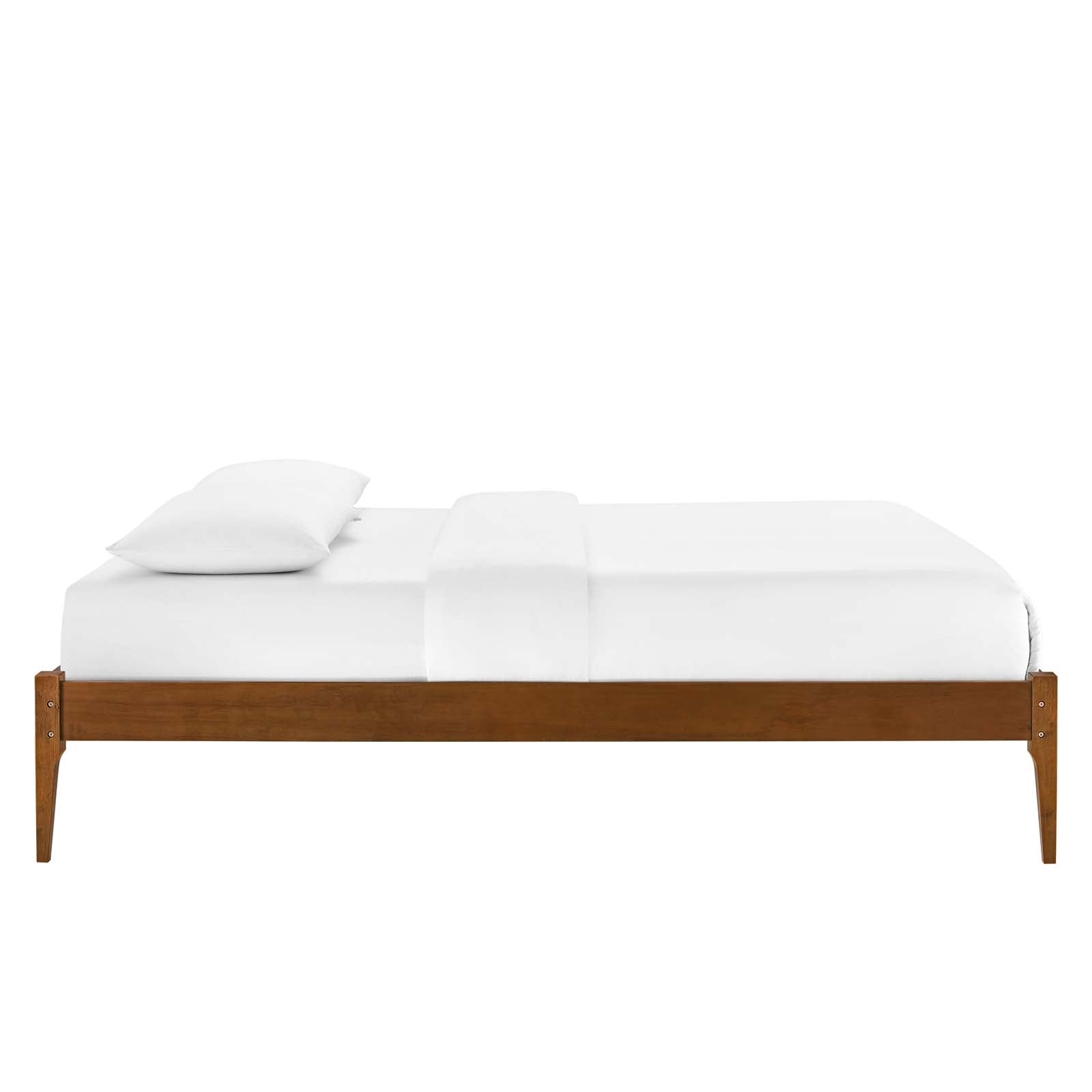 Modway Beds - June Twin Wood Platform Bed Frame Walnut