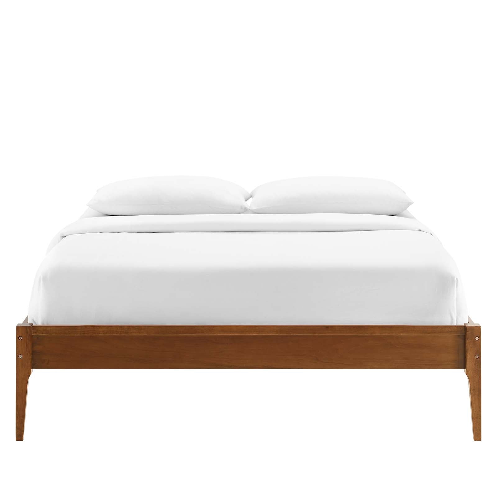 Modway Beds - June Twin Wood Platform Bed Frame Walnut