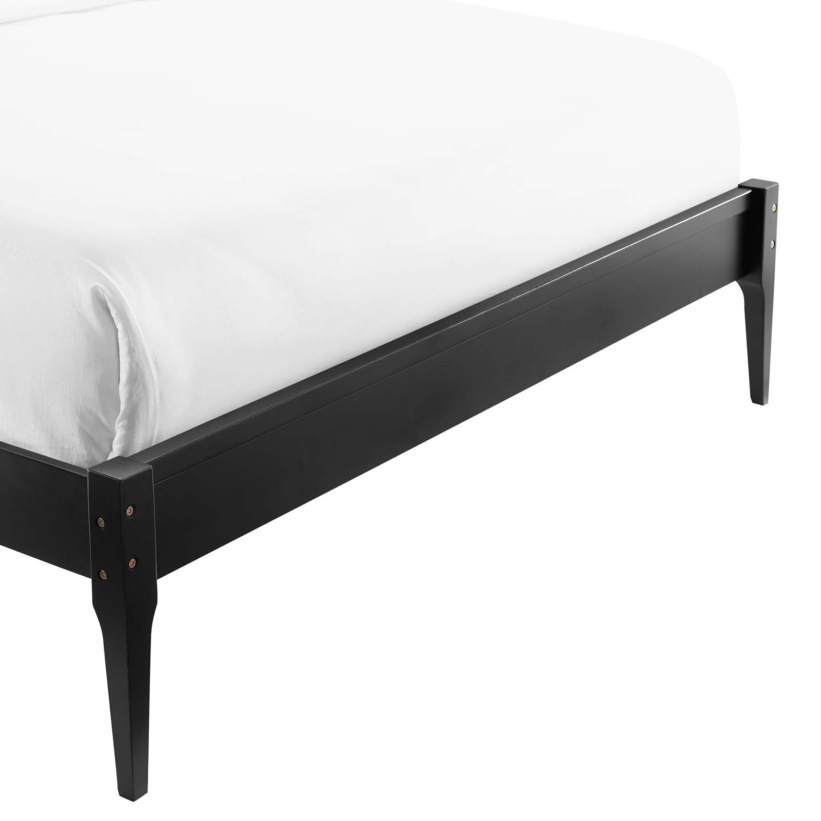 Modway Beds - June Queen Wood Platform Bed Frame Black