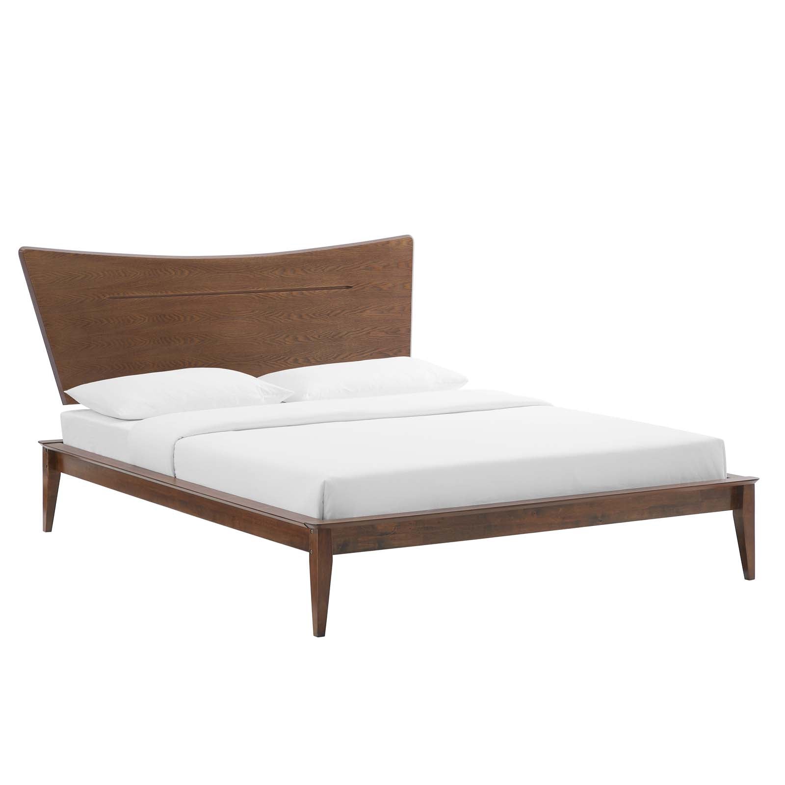 Modway Beds - Astra-King-Wood-Platform-Bed-Walnut
